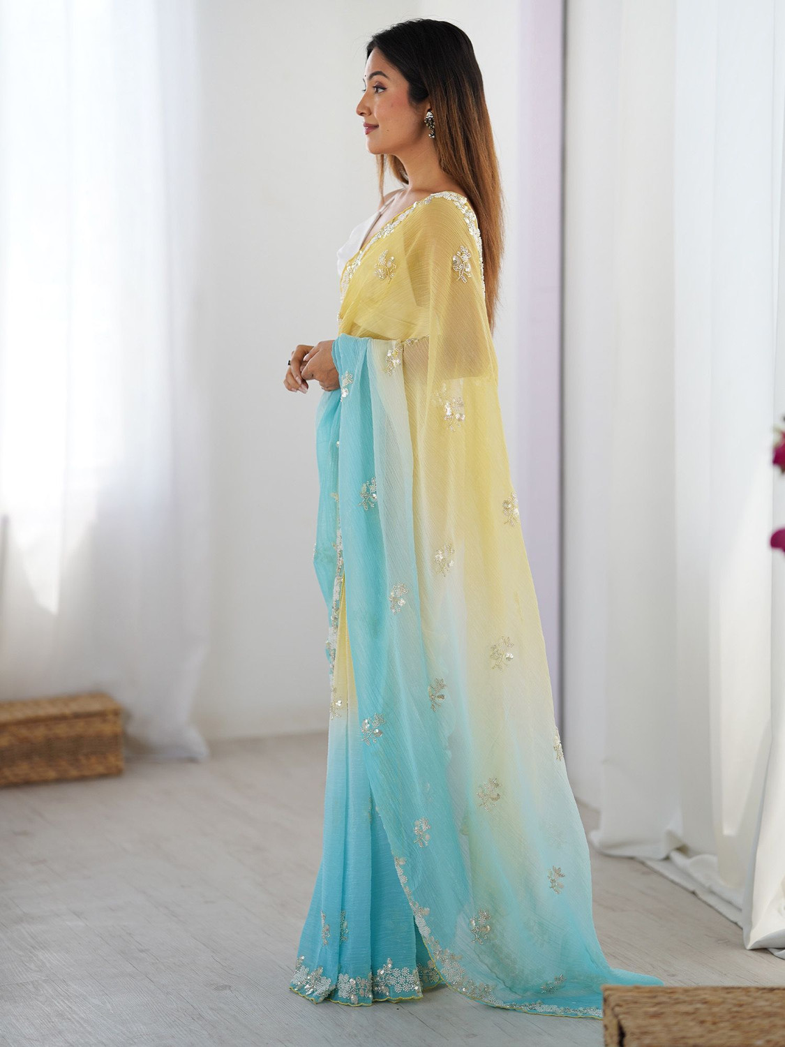 Image of ANOUK Embellished Bollywood Chiffon Saree