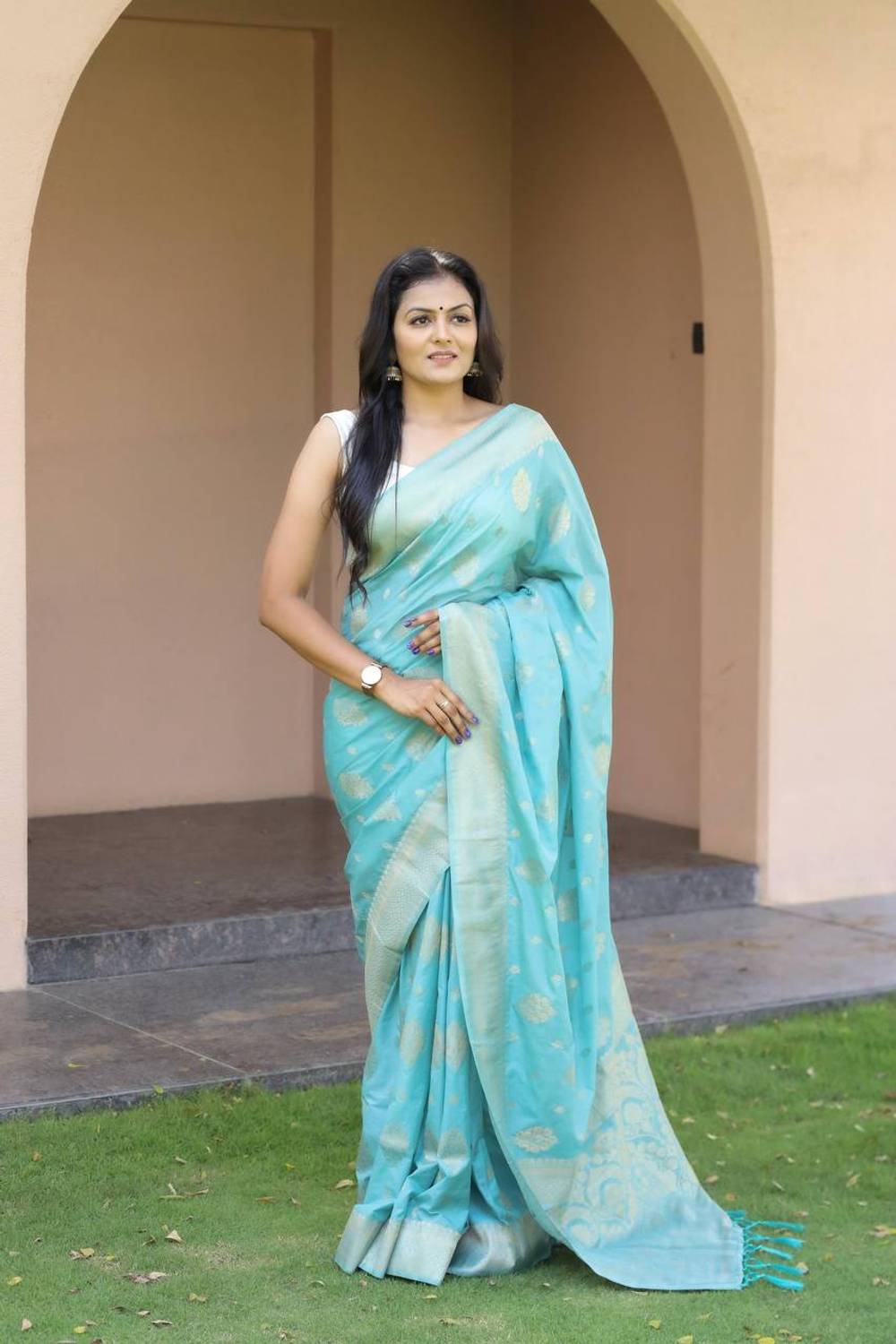 Kanjivaram Pure Silk Printed Blouse Material