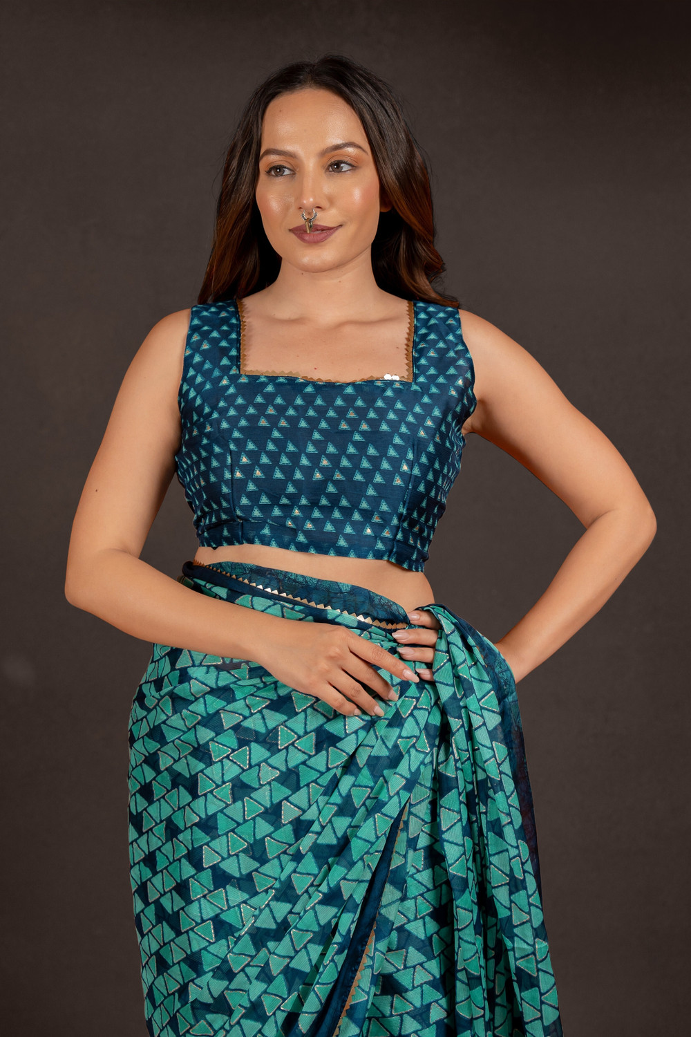 Image of MIRCHI FASHION Printed Daily Wear Chiffon, Georgette Saree
