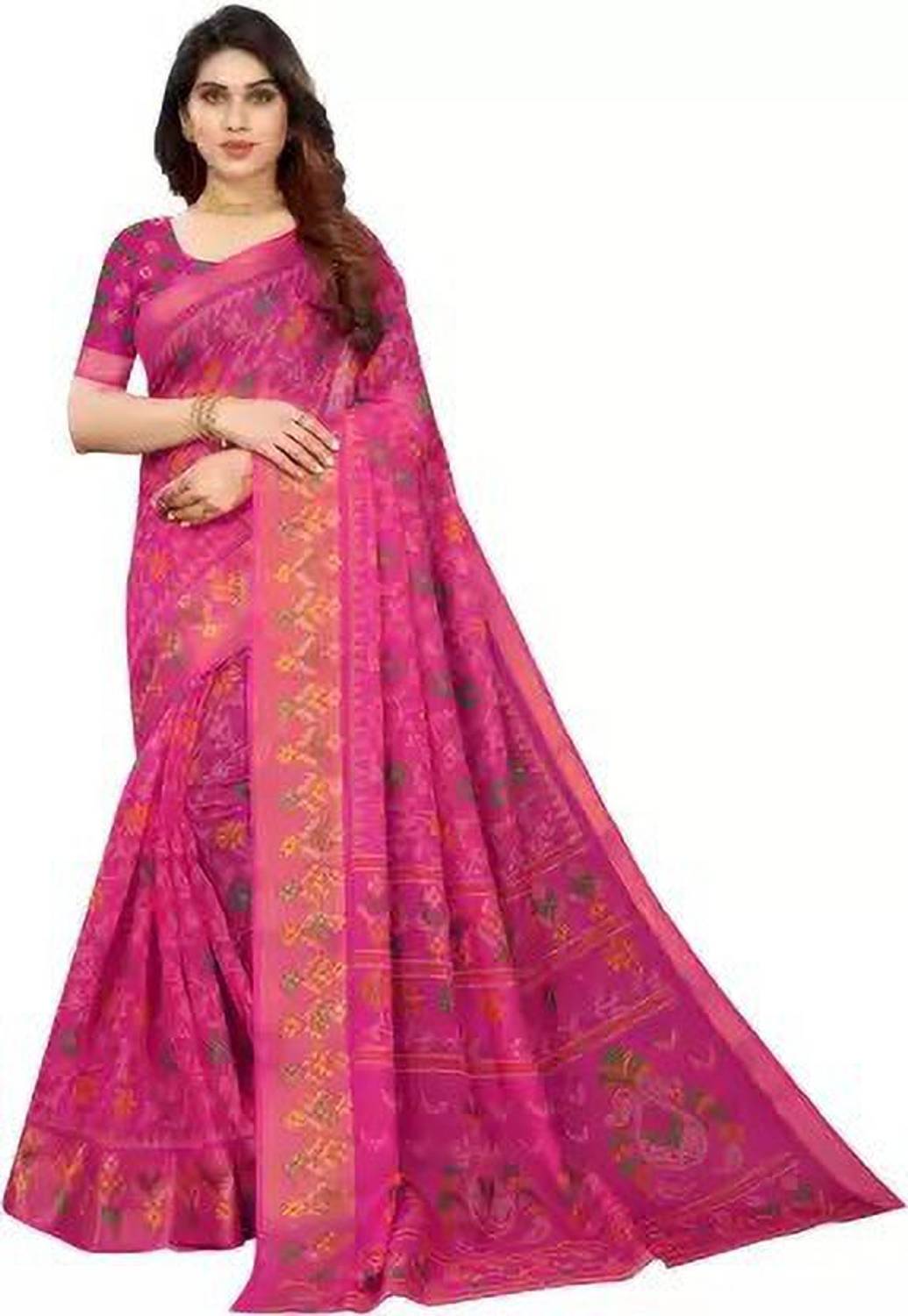 Vimalnath Synthetics Printed Bollywood Cotton Silk Saree