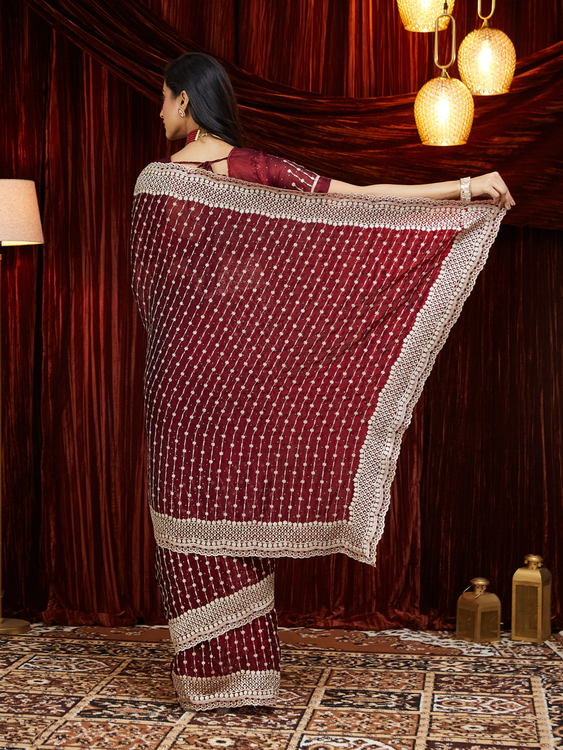 Image of KASEE Embroidered Bollywood Silk Blend Saree