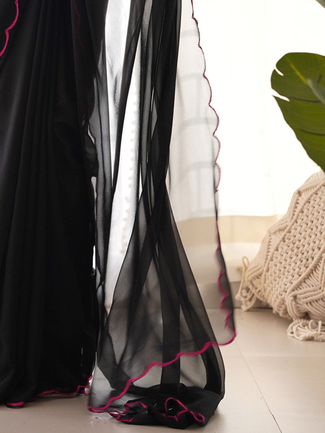 Image of Sareemall Embellished Bollywood Georgette Saree