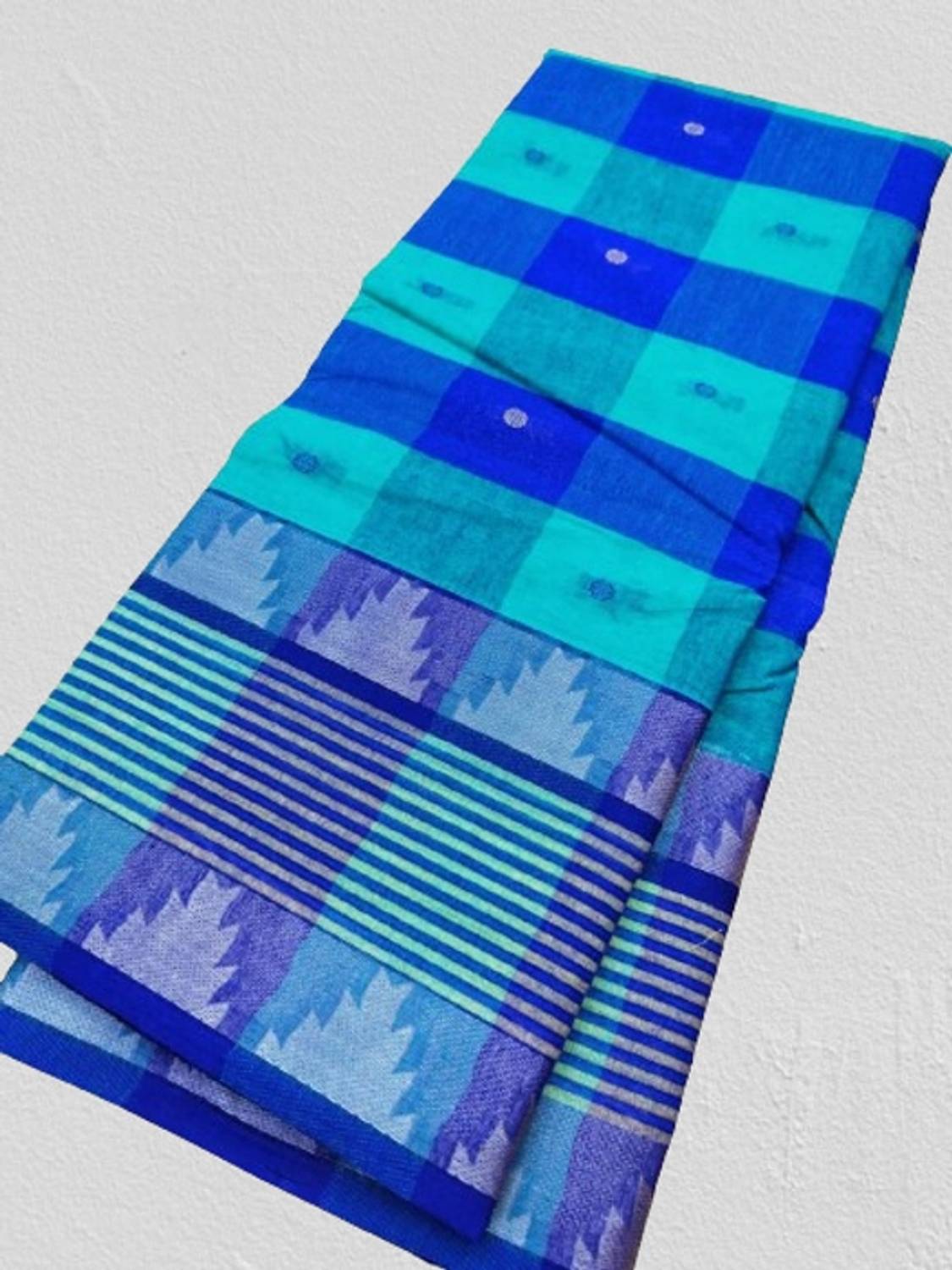 kundusaree Woven Daily Wear Pure Cotton Saree (Multicolor)
