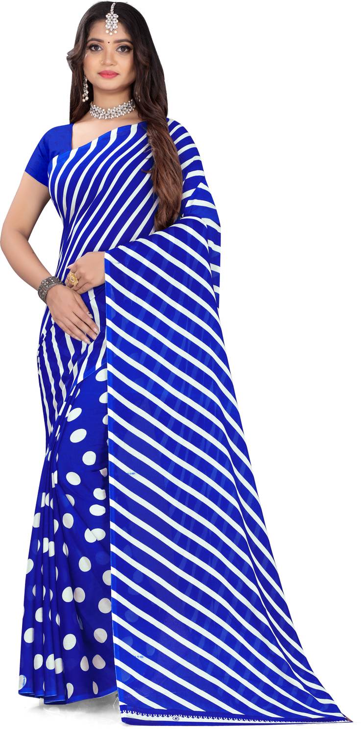 Leelavati Printed Daily Wear Georgette Saree (Blue)