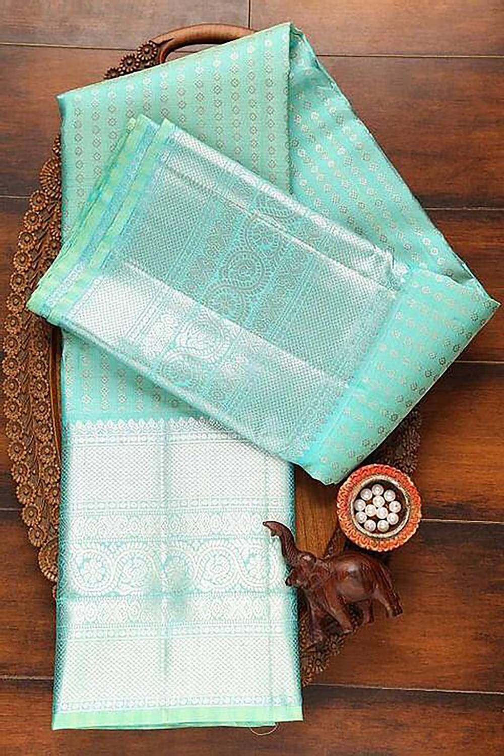 Aldwych Self Design, Woven Banarasi Silk Blend Saree