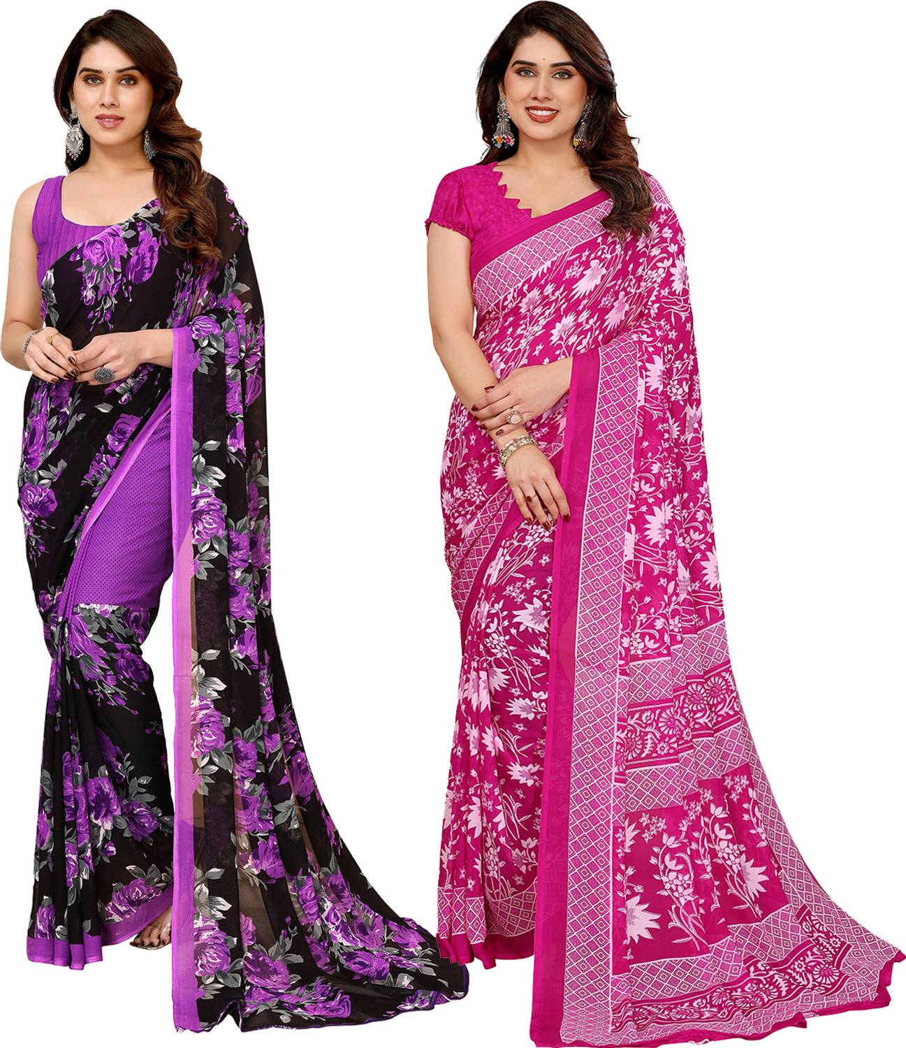 Anand Sarees Printed Daily Wear Georgette Saree