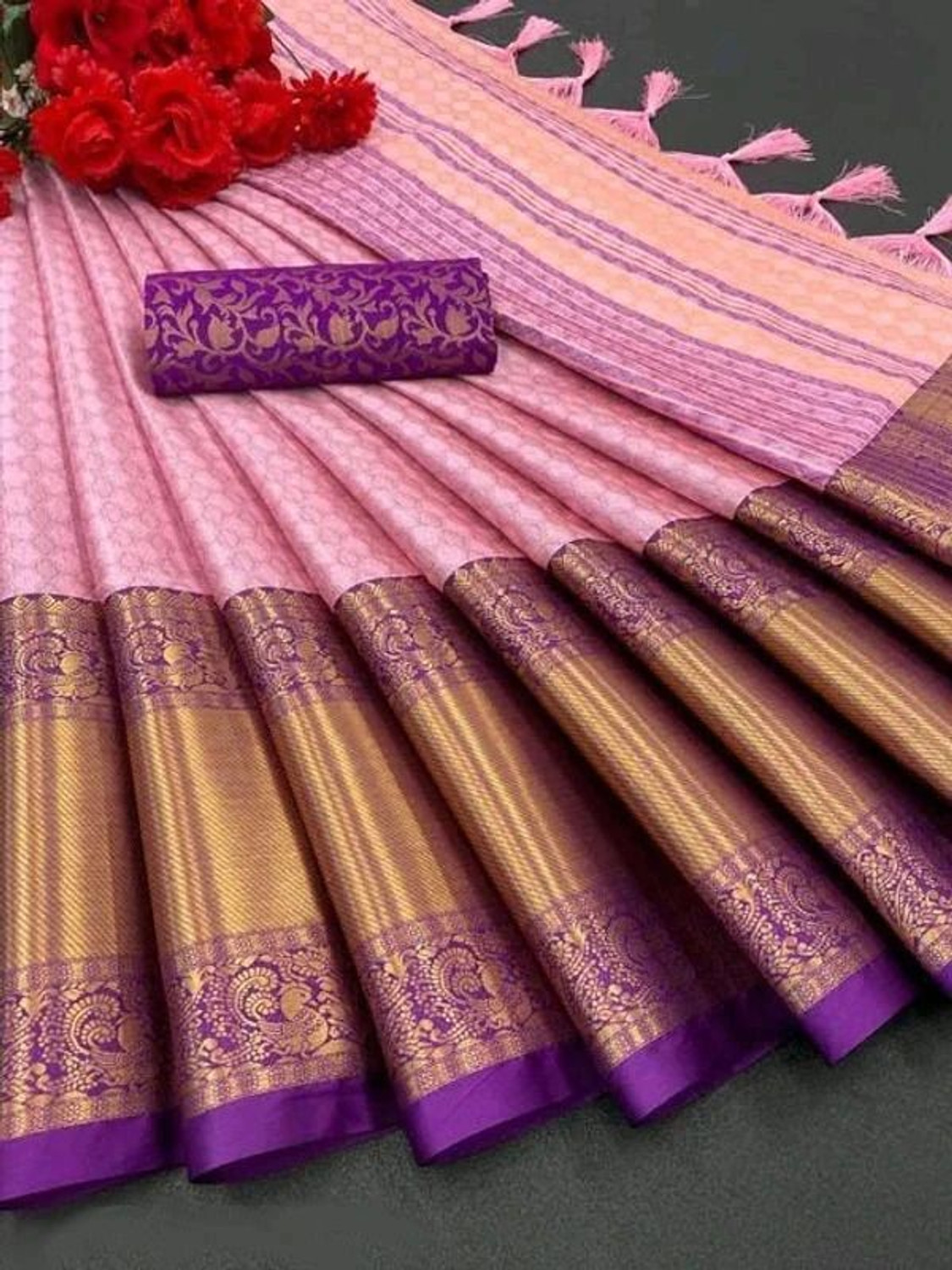 Image of KanjiQueen Woven Narayanpet Pure Silk, Cotton Silk Saree