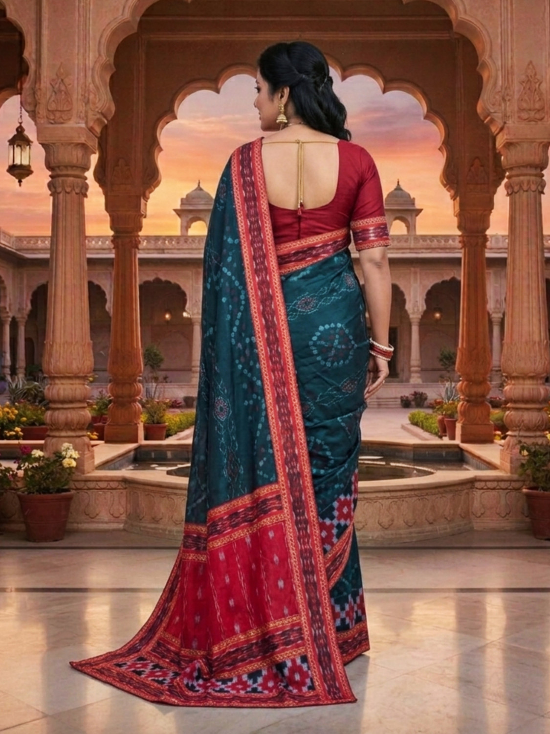 Image of hima fashion Woven Sambalpuri Cotton Blend Saree