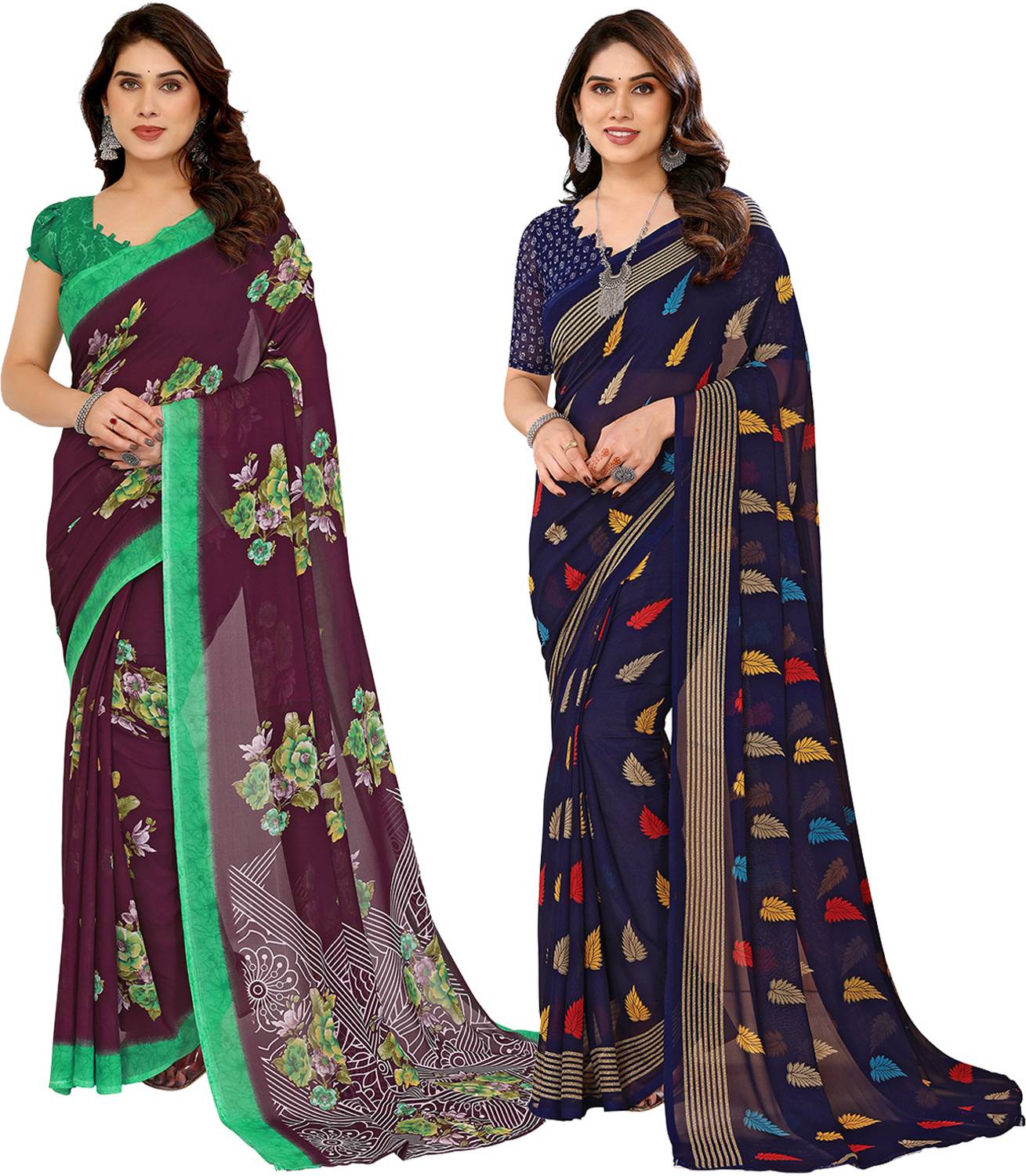 Anand Sarees Printed Daily Wear Georgette Saree