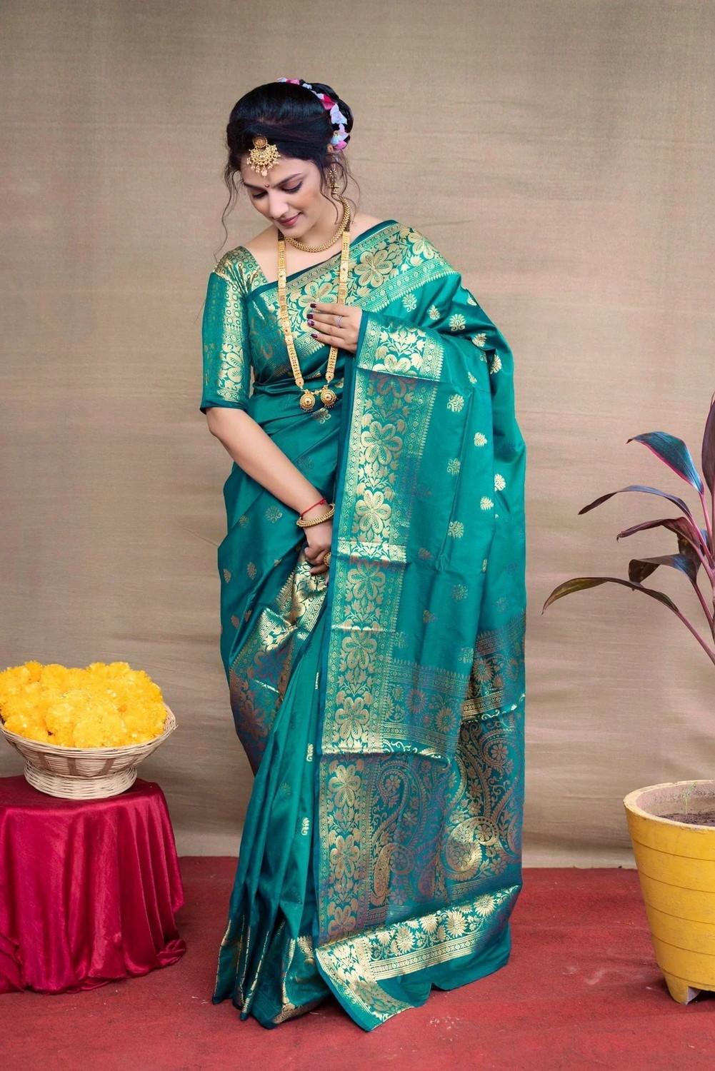 Image of Neel Fashion Woven Banarasi Pure Silk Saree