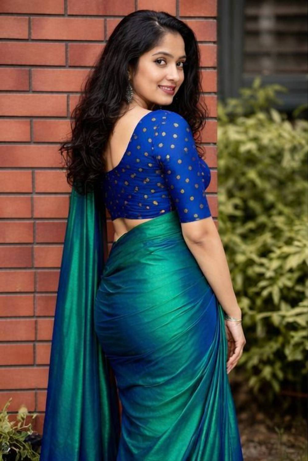 parthcretion Green Georgette Saree - Image 2