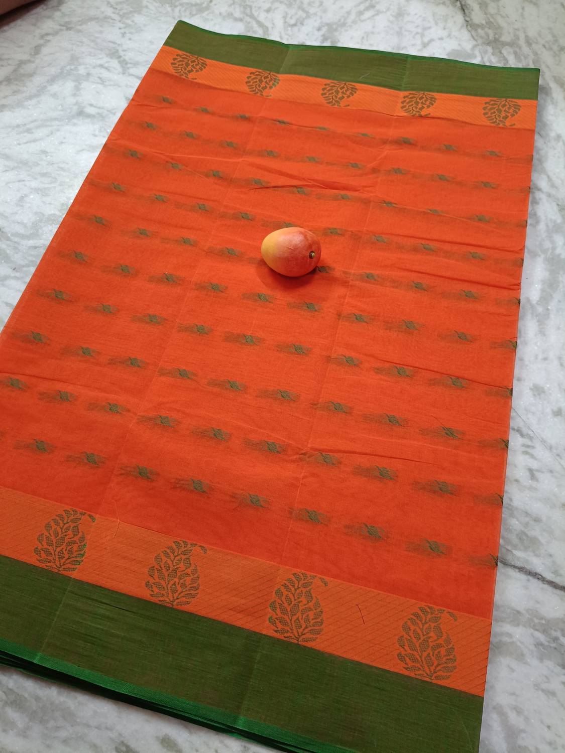 BNK Checkered Tant Pure Cotton Saree