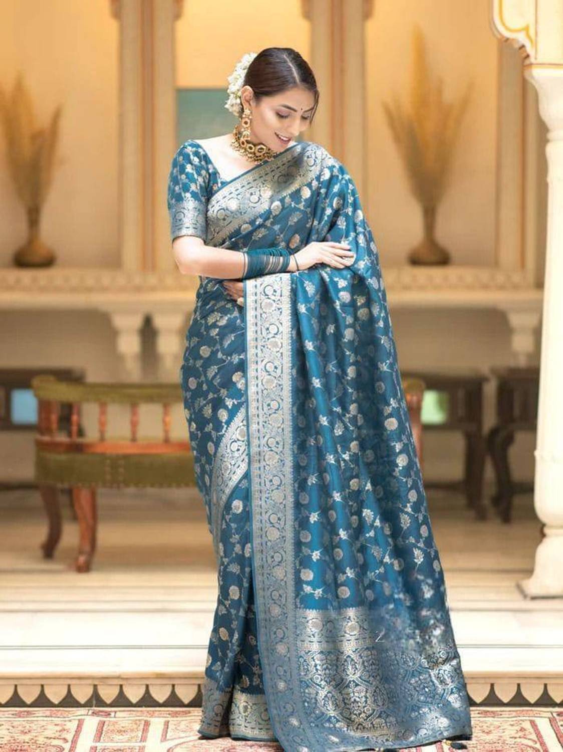 Kanjivaram Pure Silk Self Design Blouse Material