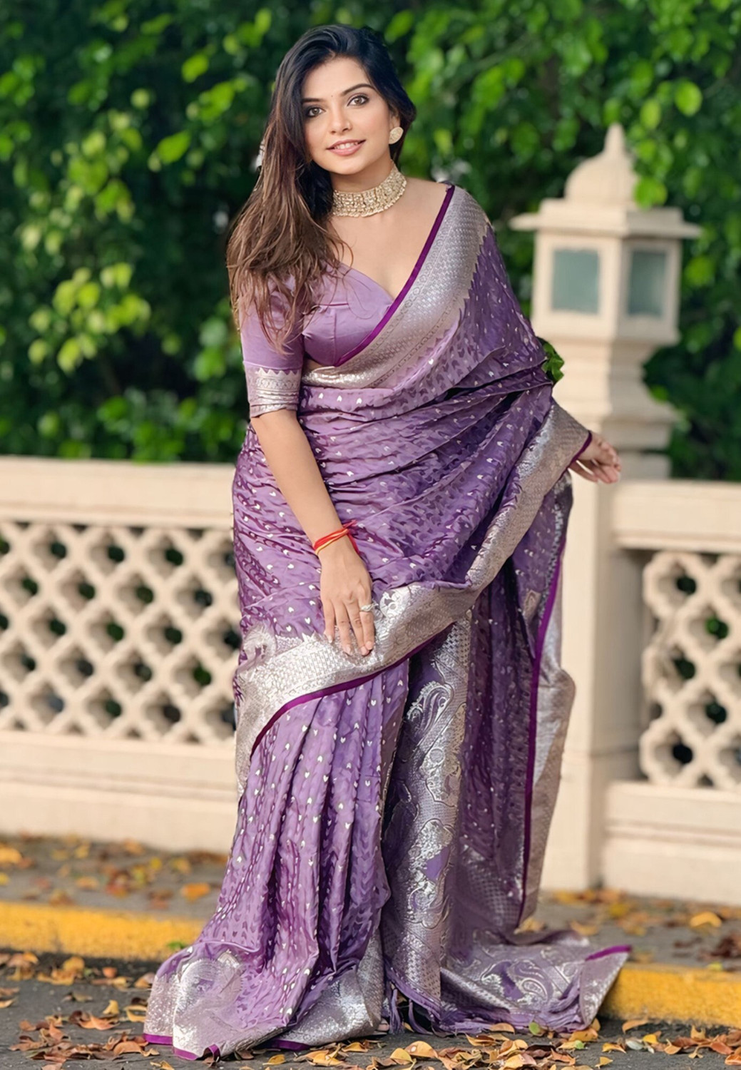 Image of Tasrika Woven Banarasi Cotton Silk Saree
