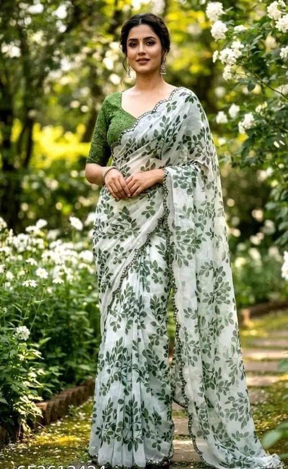 Adroit Management Printed Daily Wear Chiffon Saree