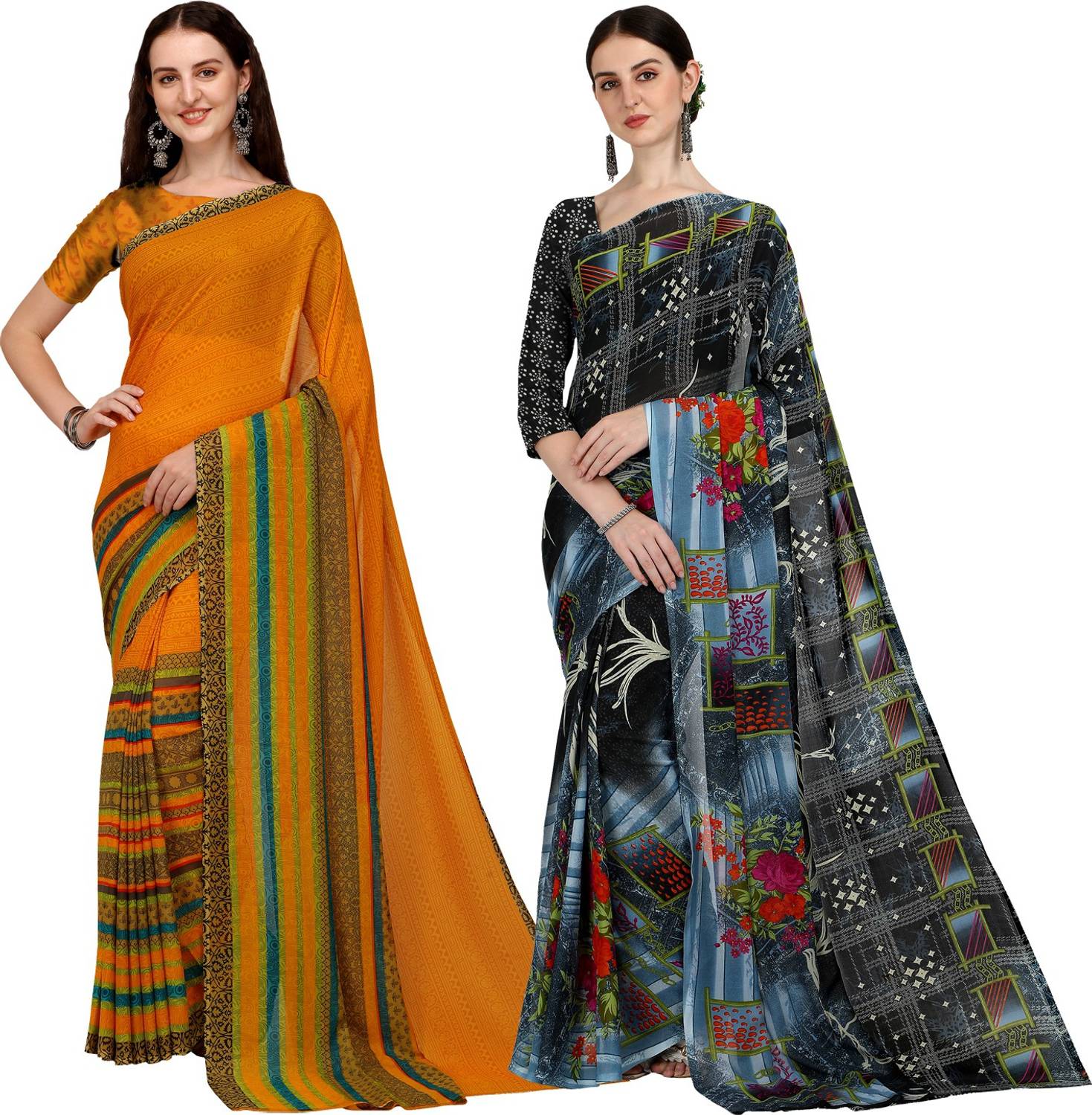Anand Sarees Printed Daily Wear Georgette Saree