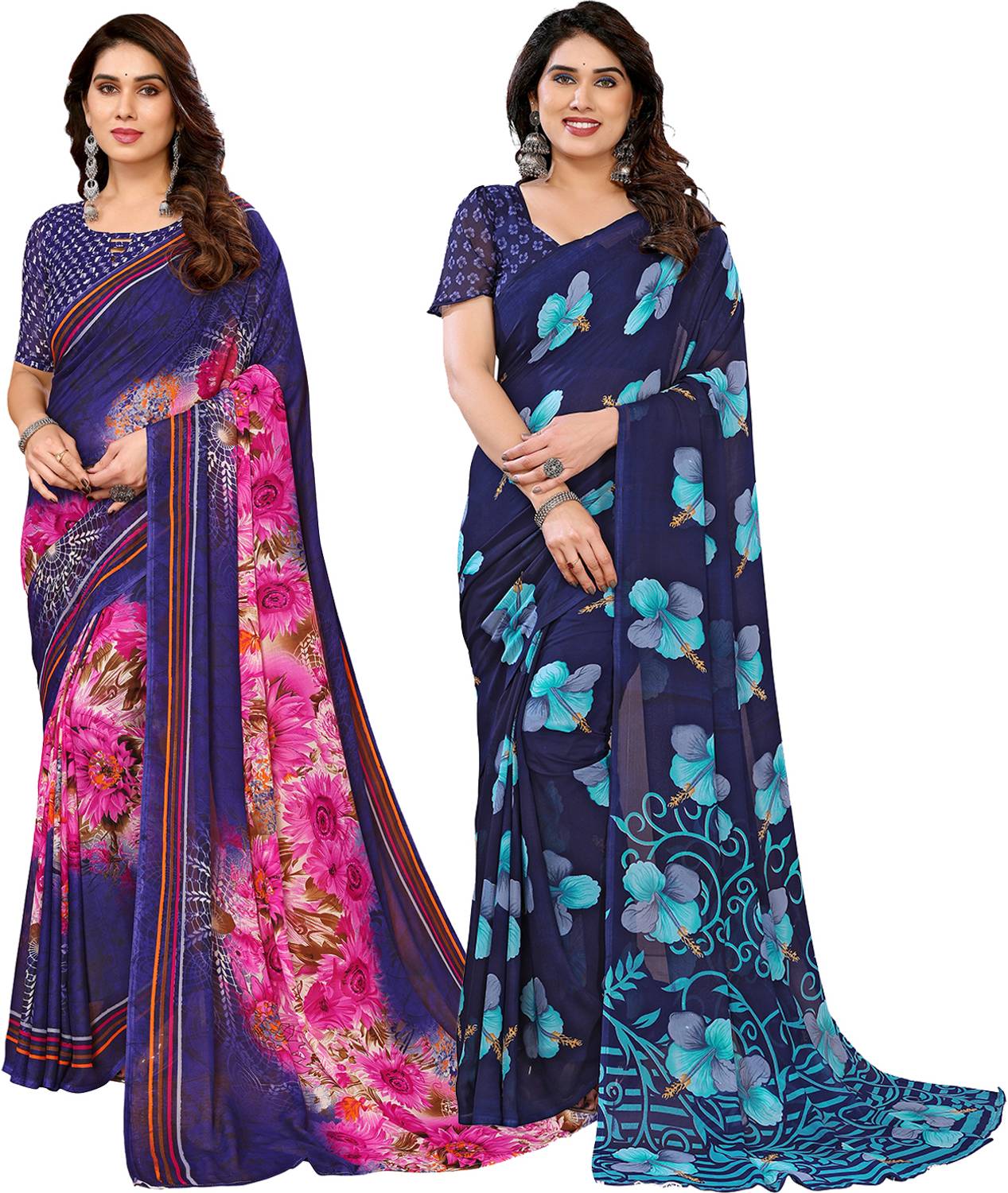 Anand Sarees Printed Daily Wear Georgette Saree