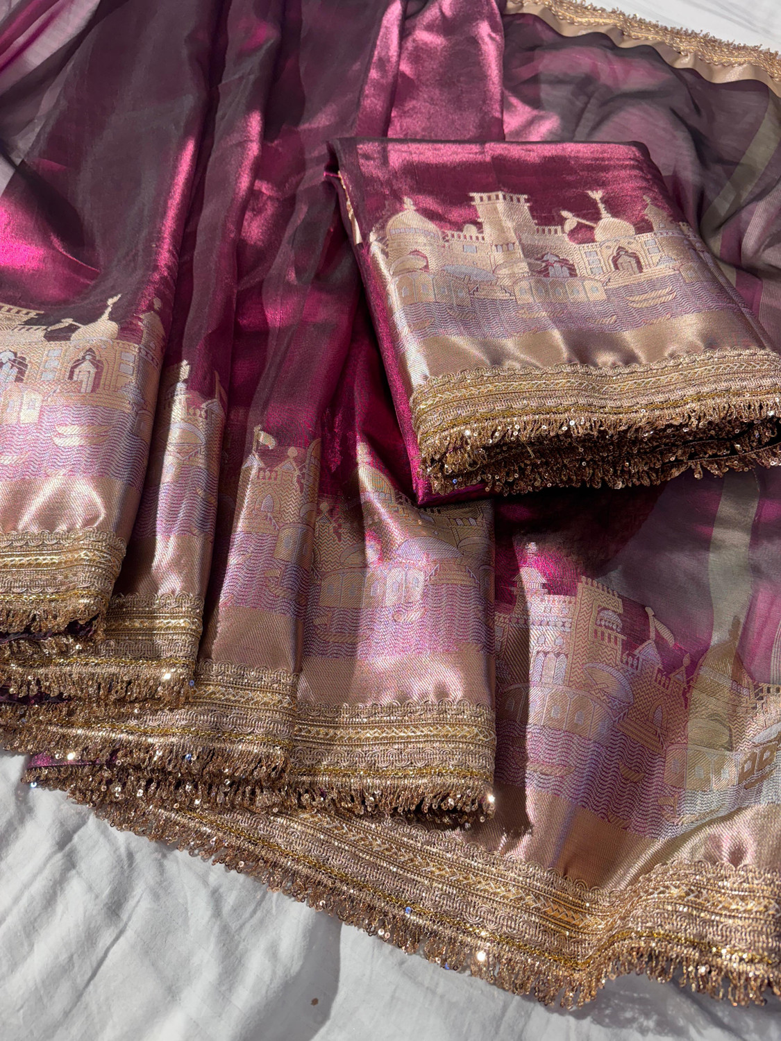 Image of Banaras silk palace Woven Banarasi Tissue Saree