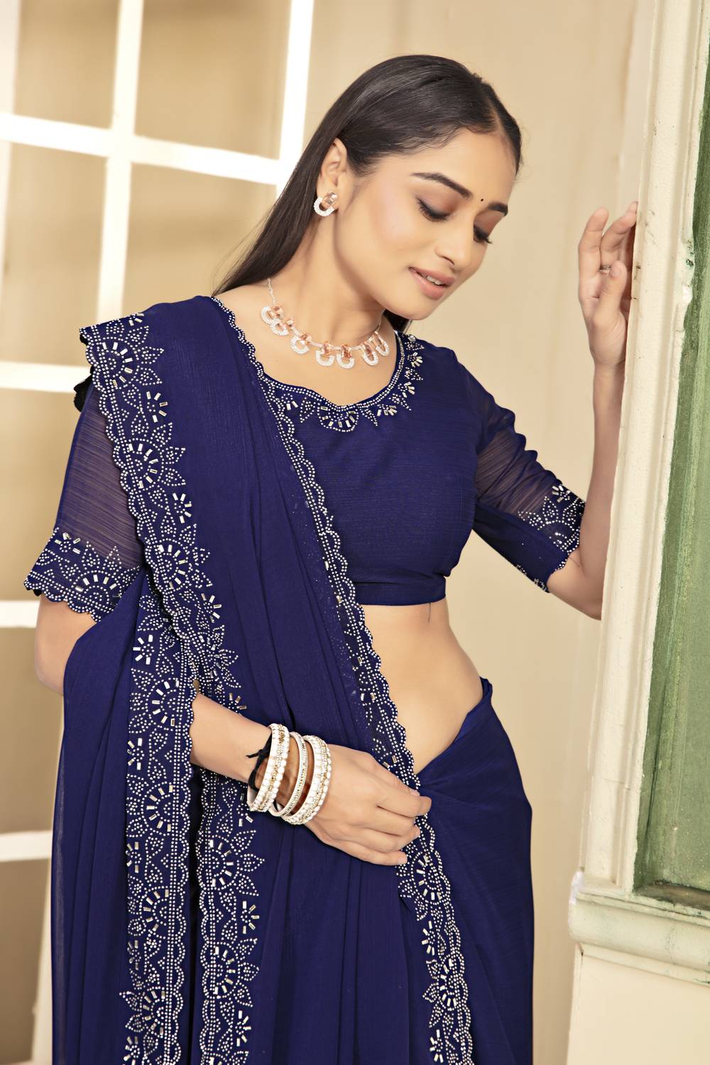 Banarasi wala Embellished Daily Wear Georgette Saree