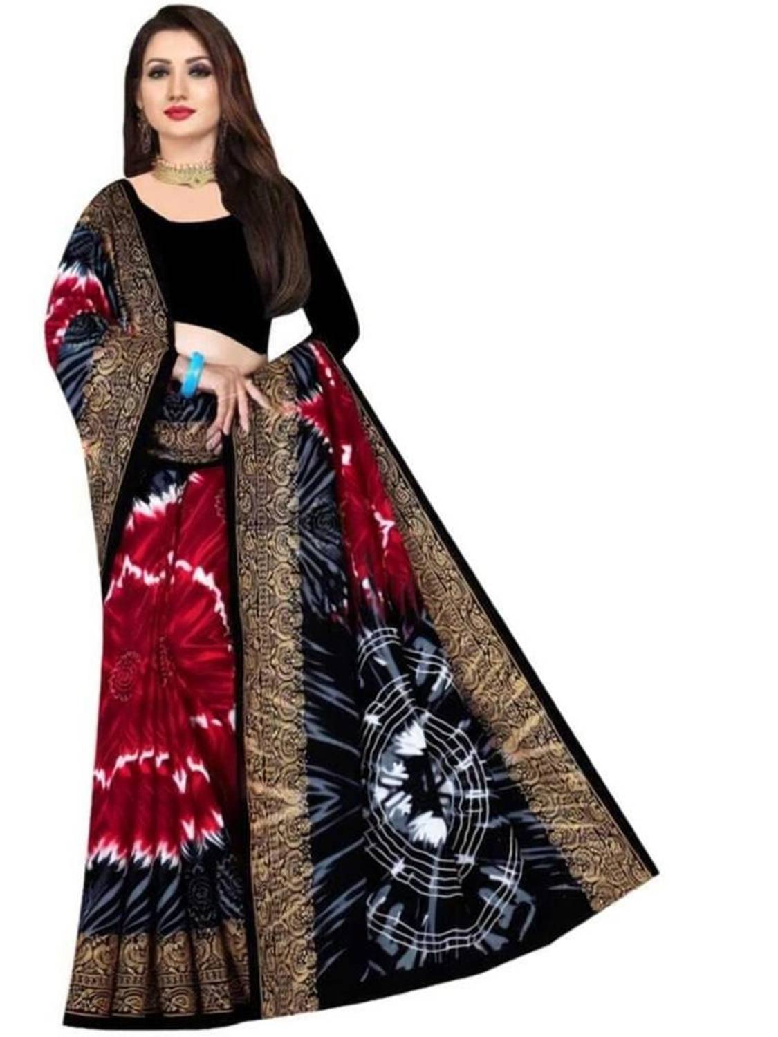 ARTFULTHREADS Printed Sambalpuri Pure Cotton Saree