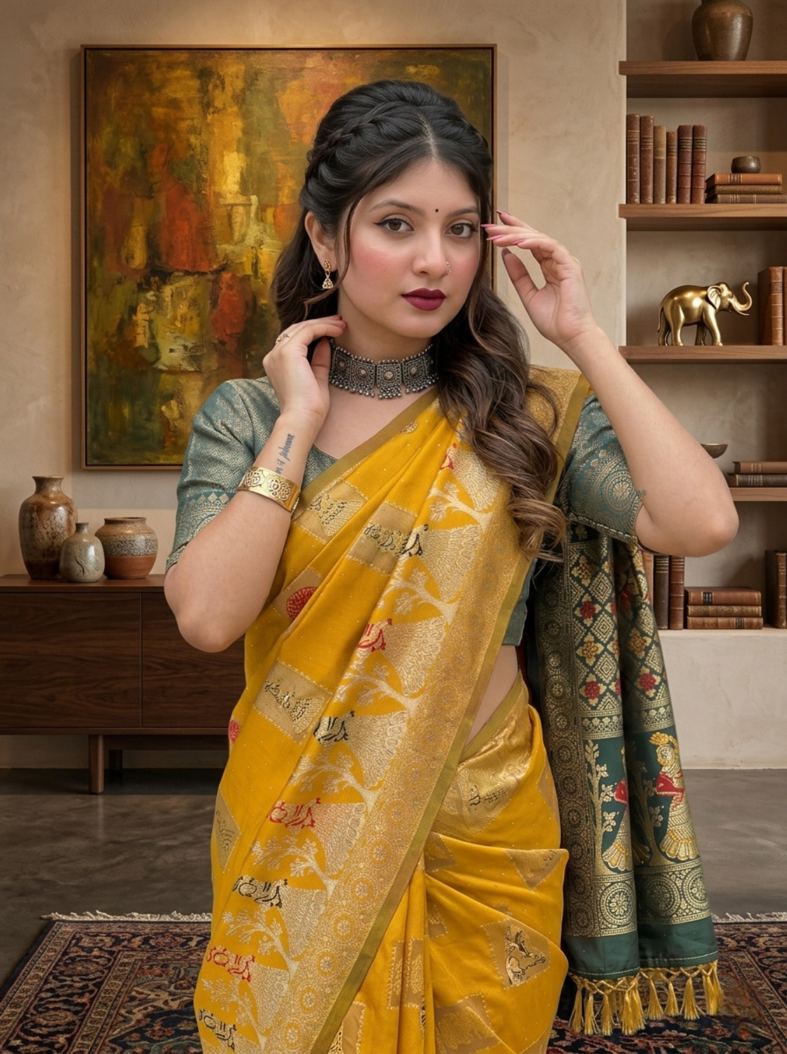 Image of VUFM Woven Banarasi Pure Silk Saree