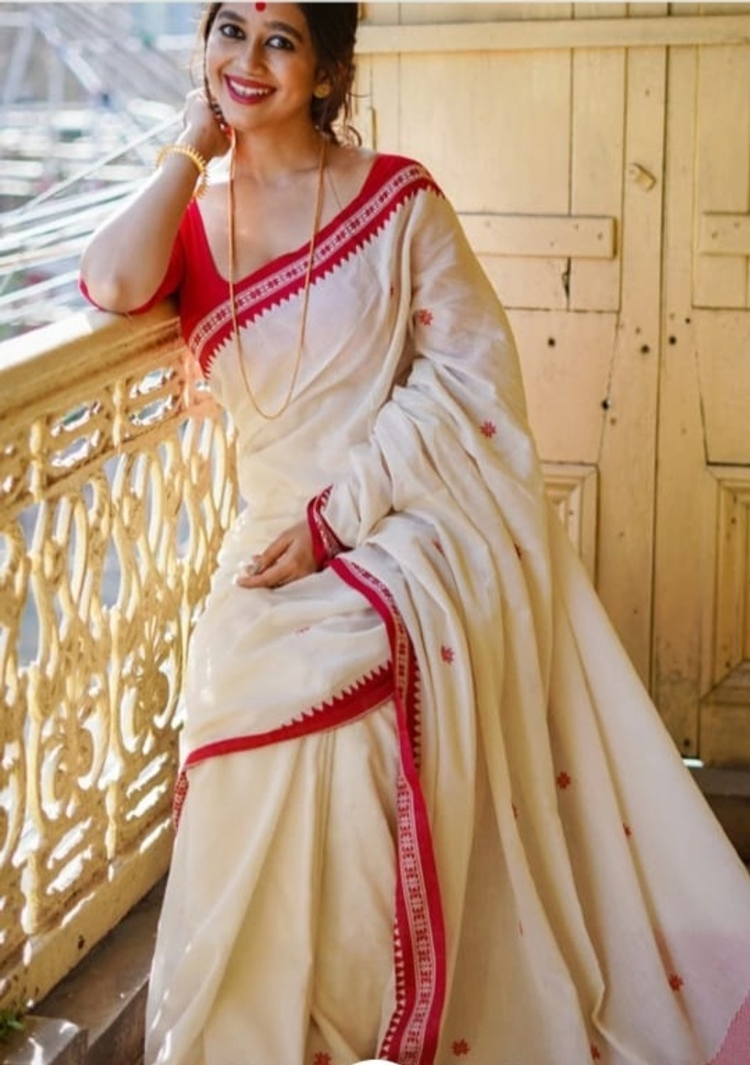 Image of Balorampal Printed Handloom Pure Cotton Saree