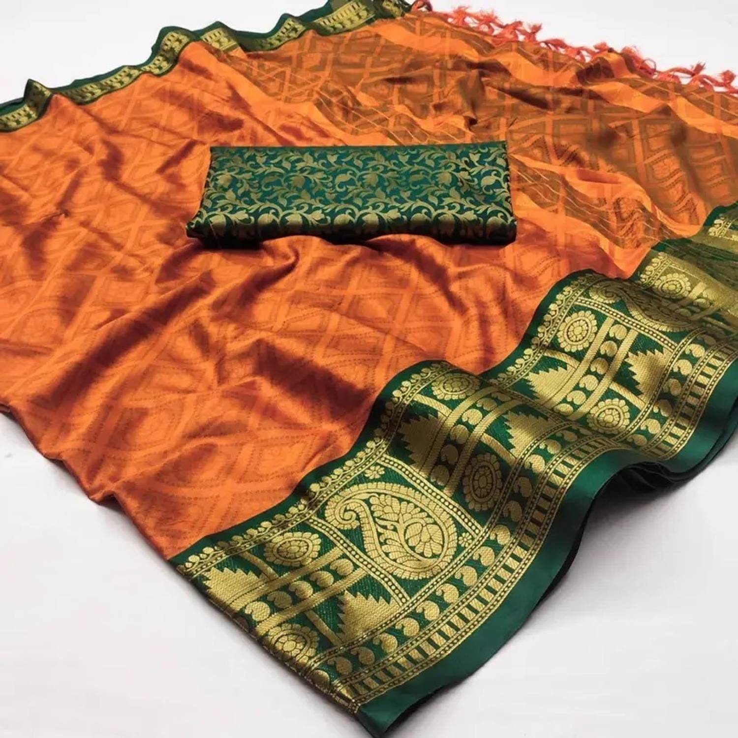 SWASTIKEXPORTS Woven Maheshwari Cotton Silk Saree