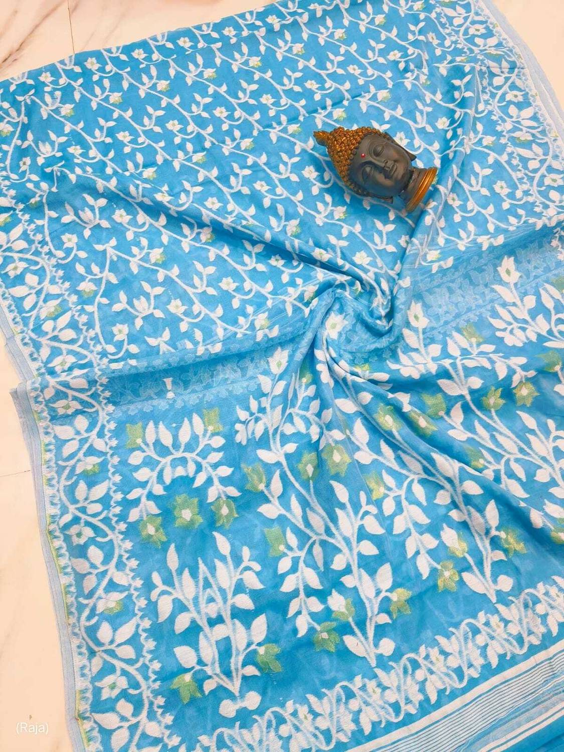 Averis collection Printed Jamdani Handloom Cotton Silk Saree