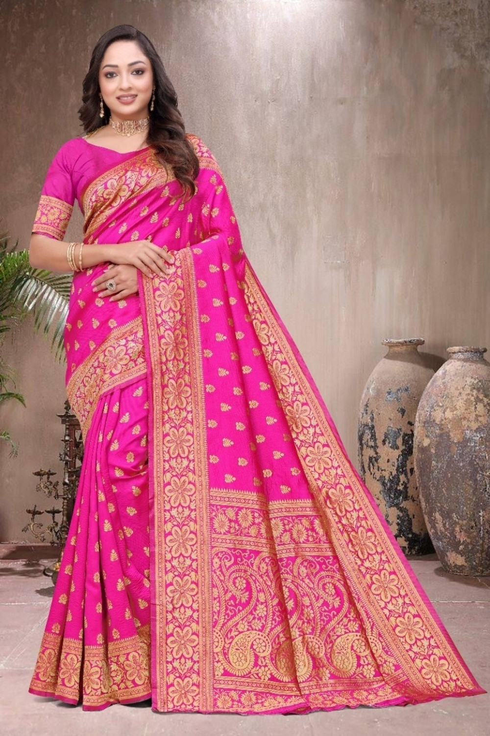 Image of Fashion Almari Printed Banarasi Art Silk Saree