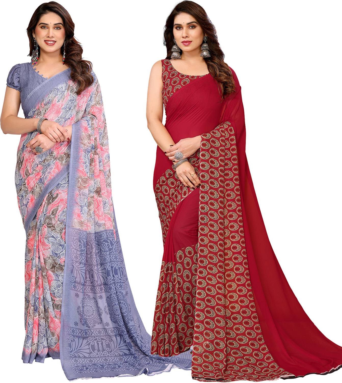 Anand Sarees Printed Daily Wear Georgette Saree