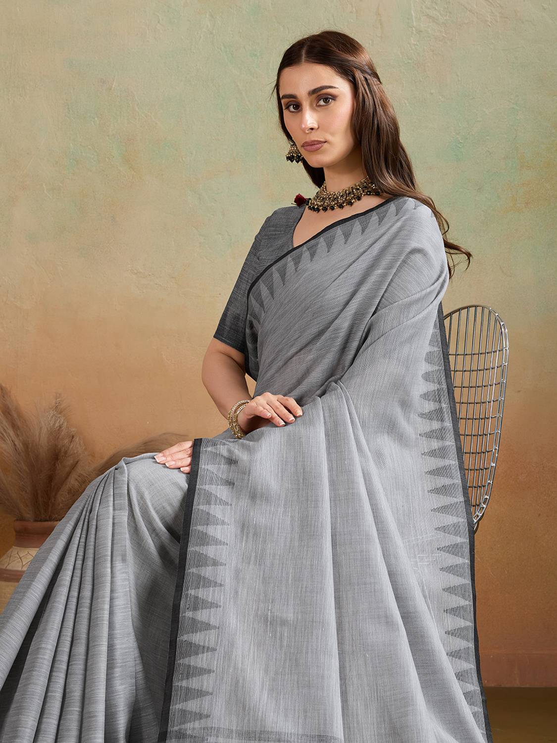 BFM Woven Bollywood Linen Saree