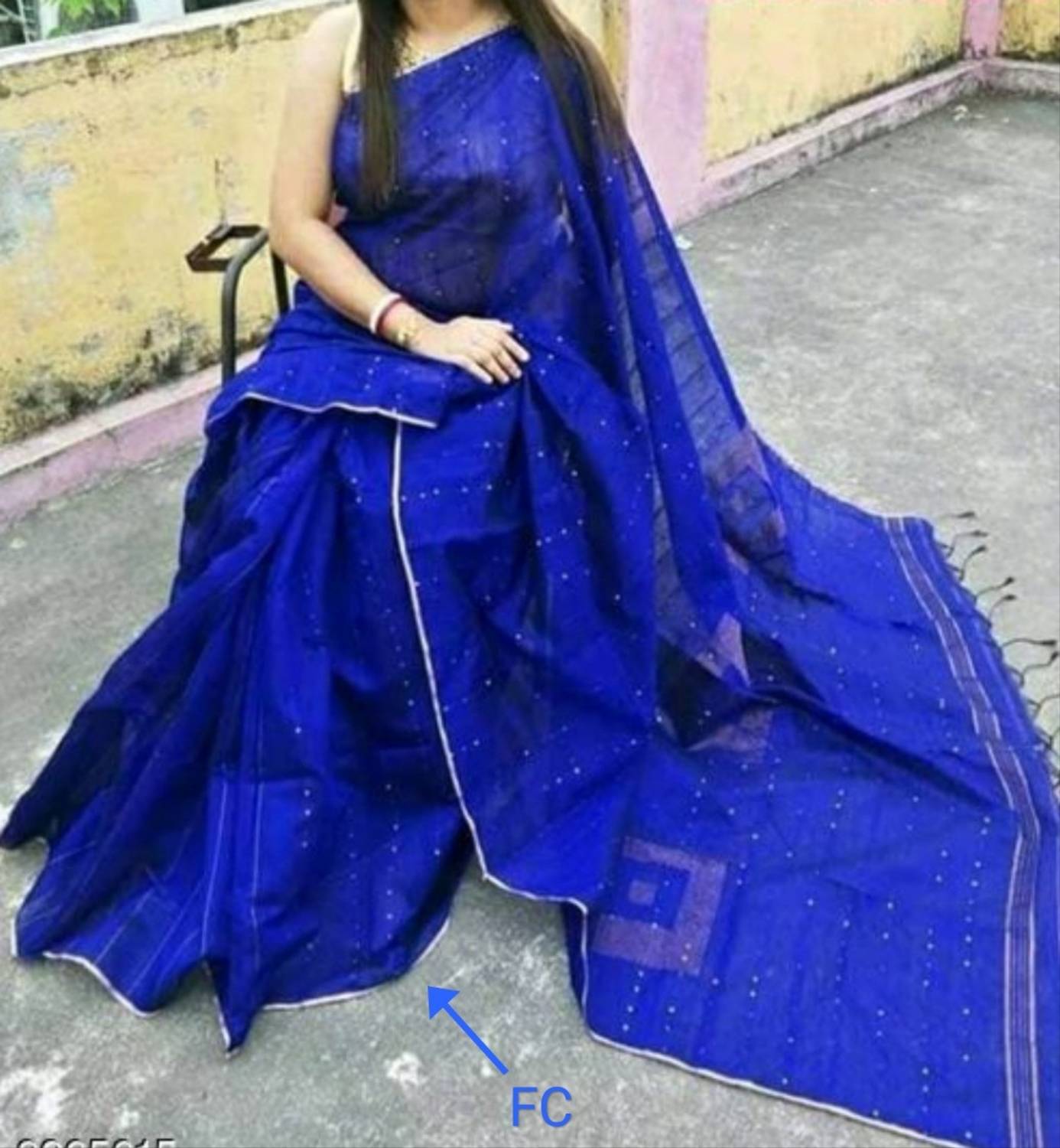 Balika bodhu Self Design Handloom Cotton Silk Saree