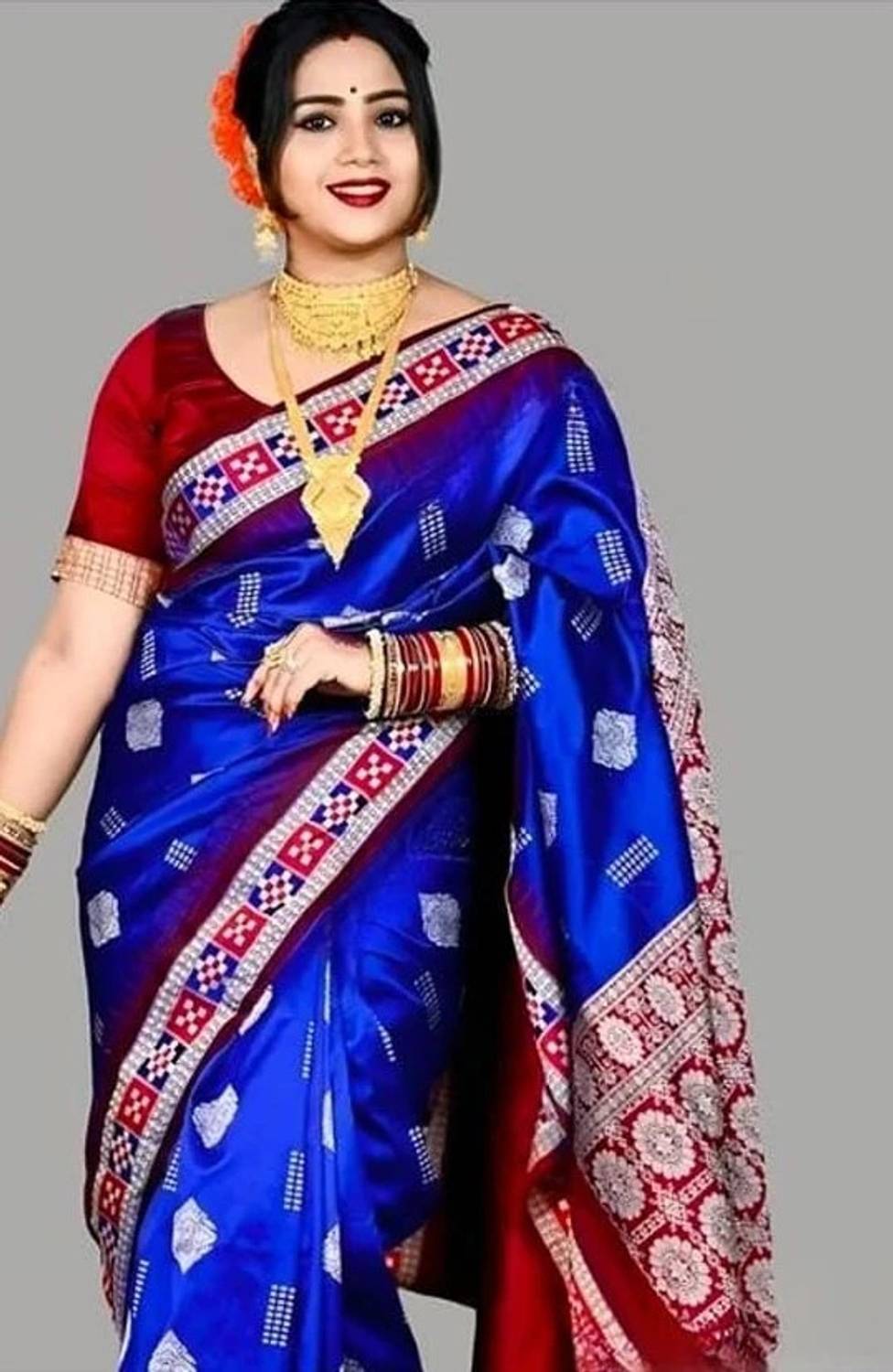arcticsaree Woven Sambalpuri Art Silk Saree