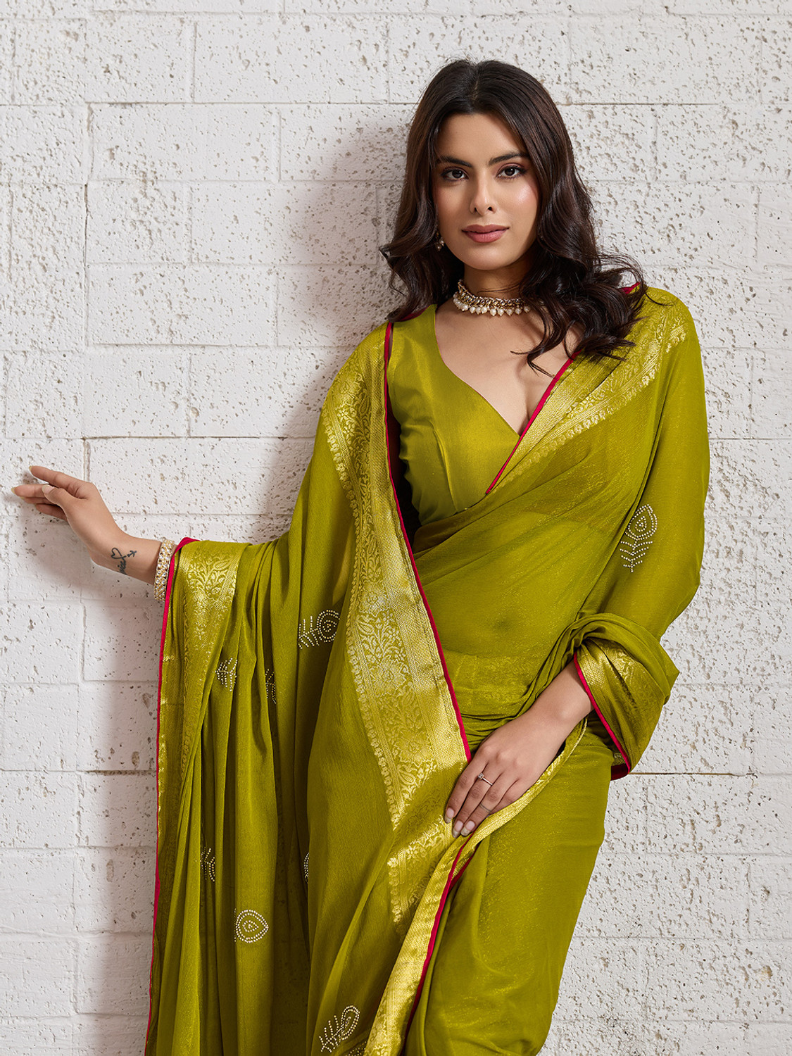 Image of SOHINI NX Embellished Bollywood Chiffon Saree