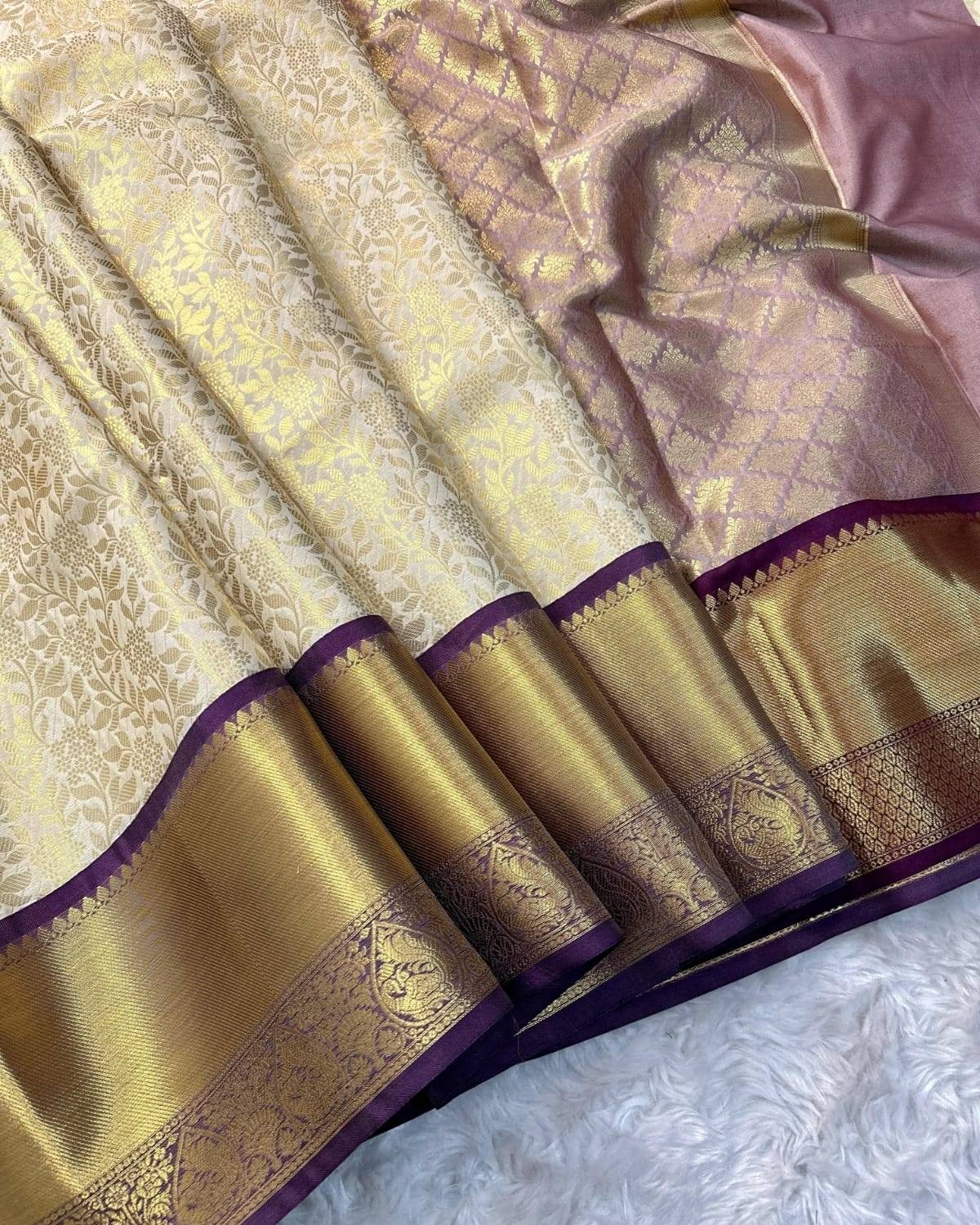 YAHYA Silk Creation Bollywood Brocade Saree - Image 2