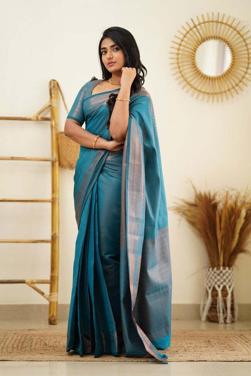 Image of kevami fashion Self Design Kanjivaram Cotton Silk Saree