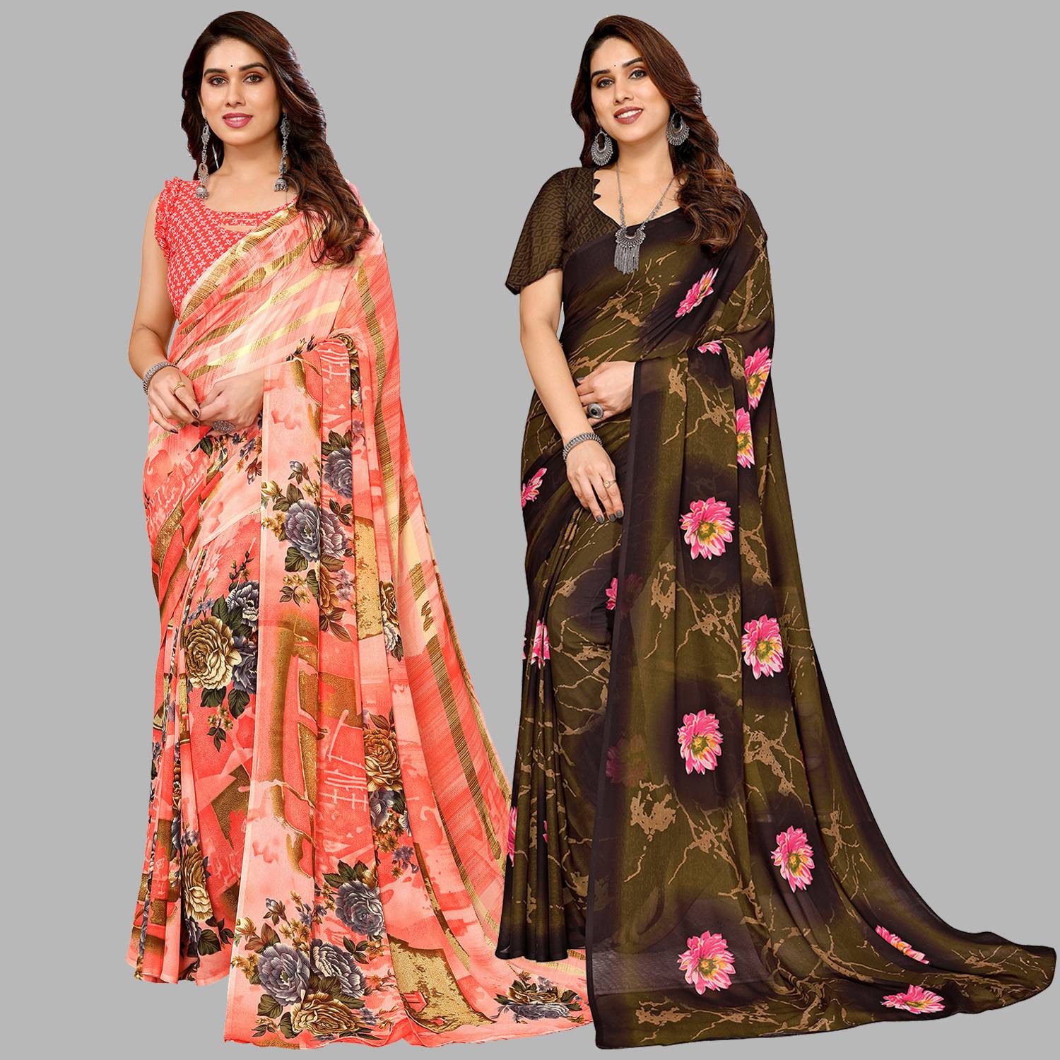 Anand Sarees Printed Daily Wear Georgette Saree