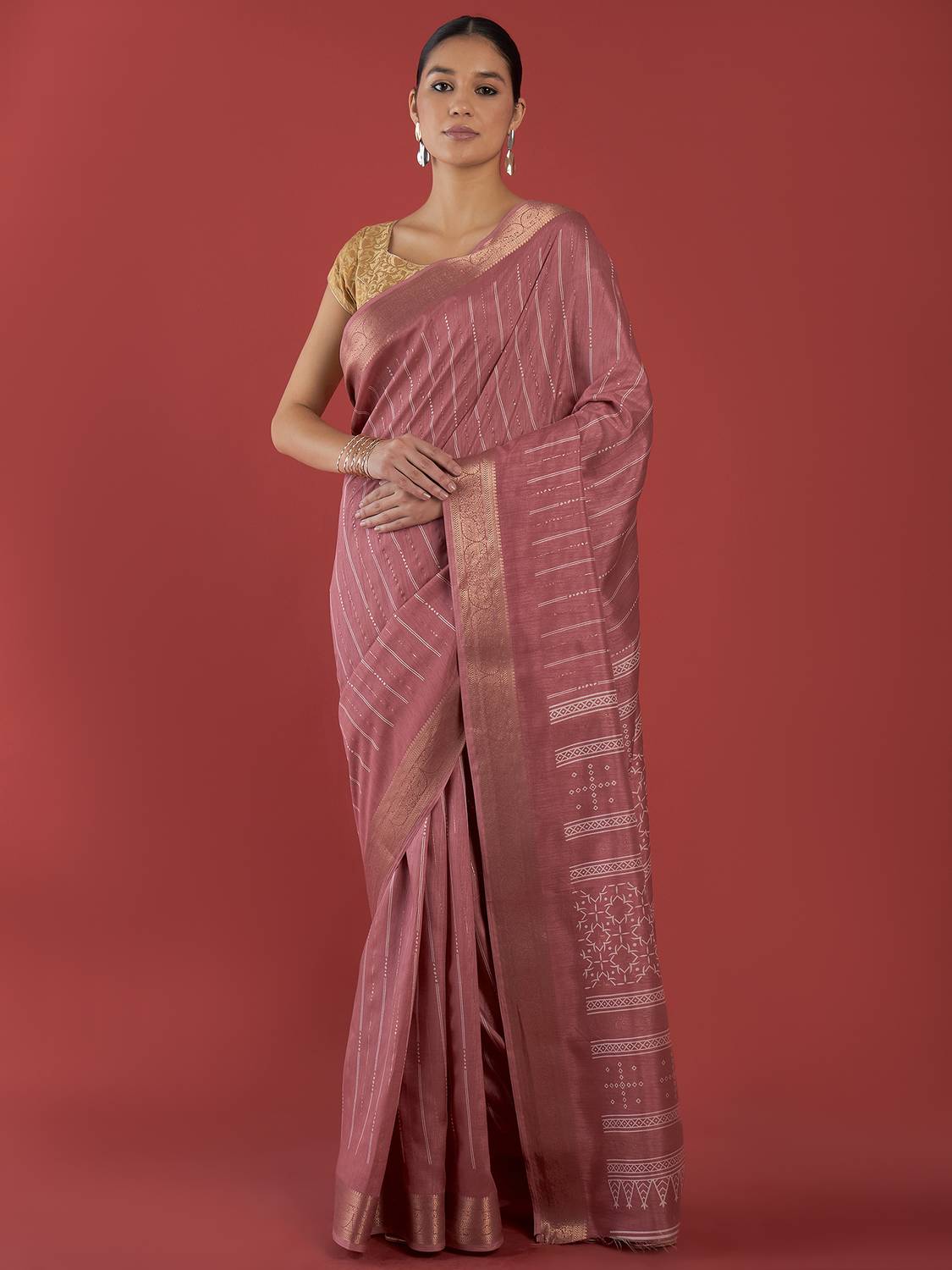 all about you Printed Mysore Cotton Silk Saree