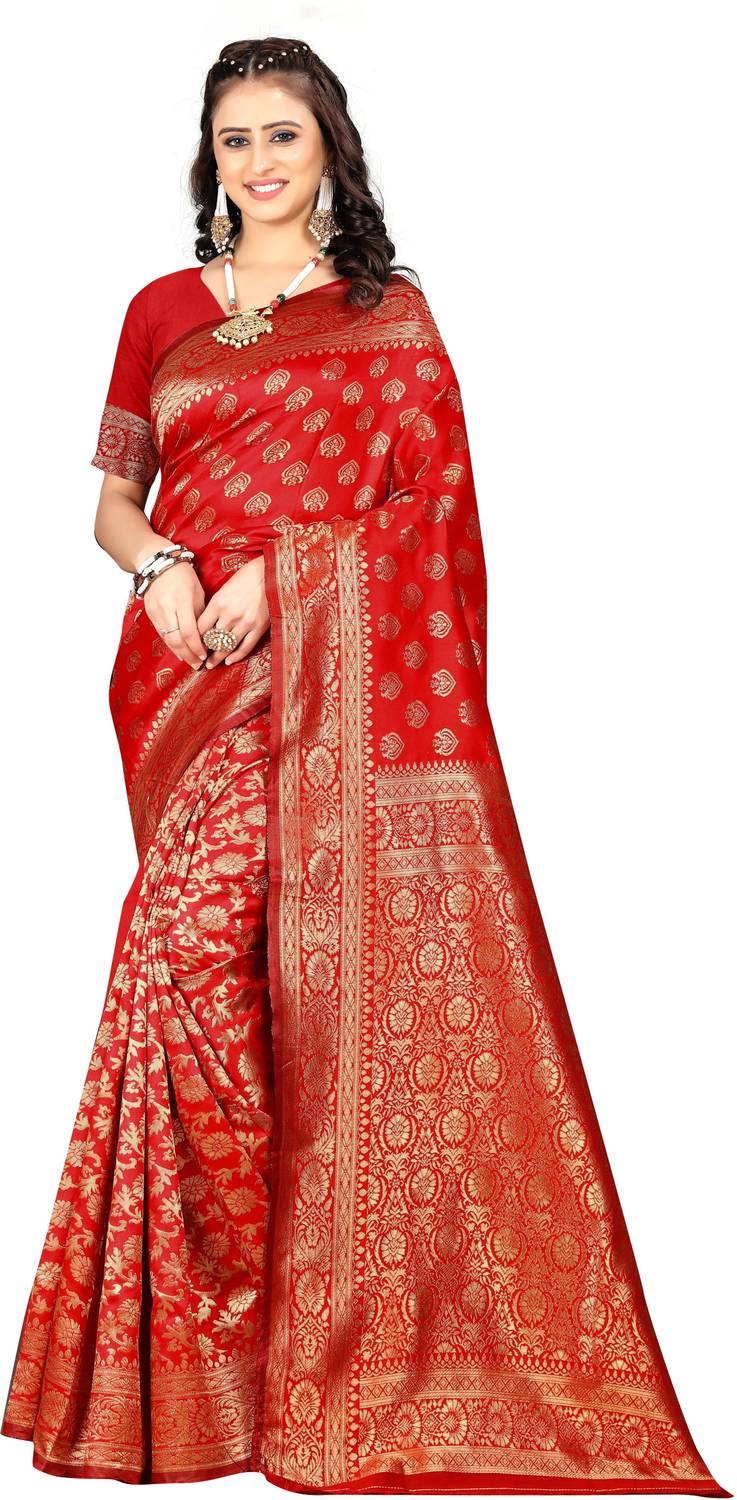 Alakh Creation Woven Kanjivaram Pure Silk Saree