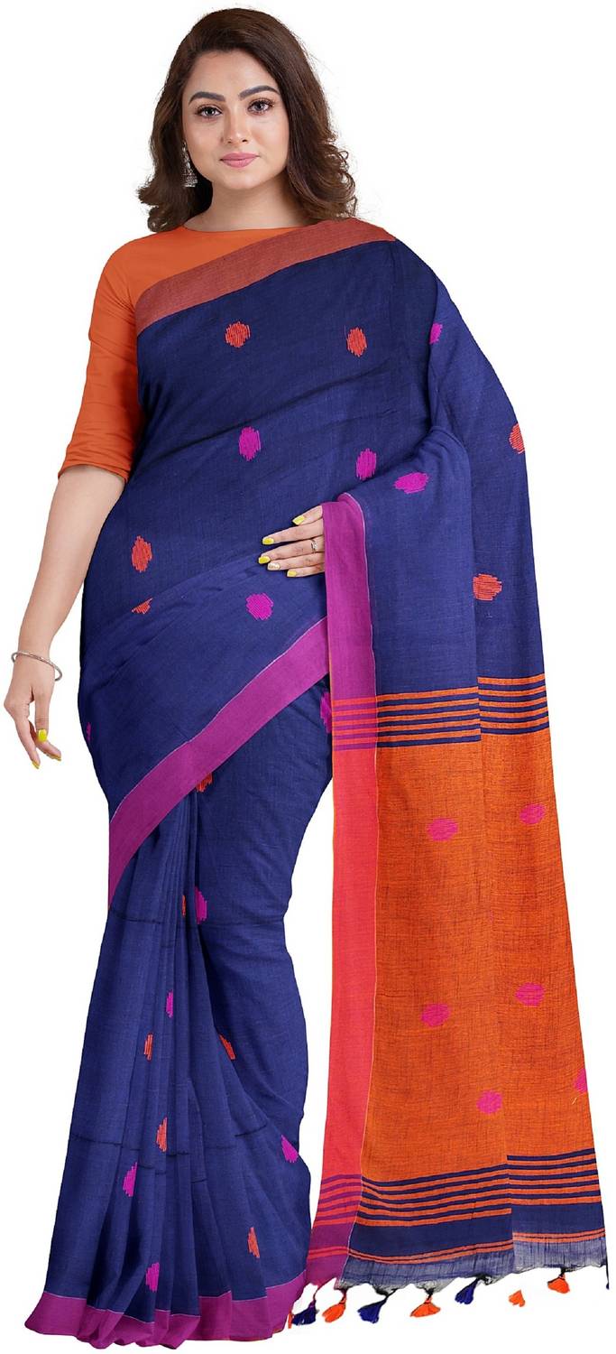 SLAGHA Self Design Handloom Pure Cotton Saree