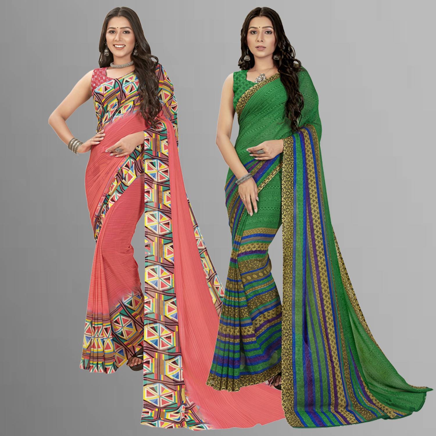 Anand Sarees Printed Daily Wear Georgette Saree