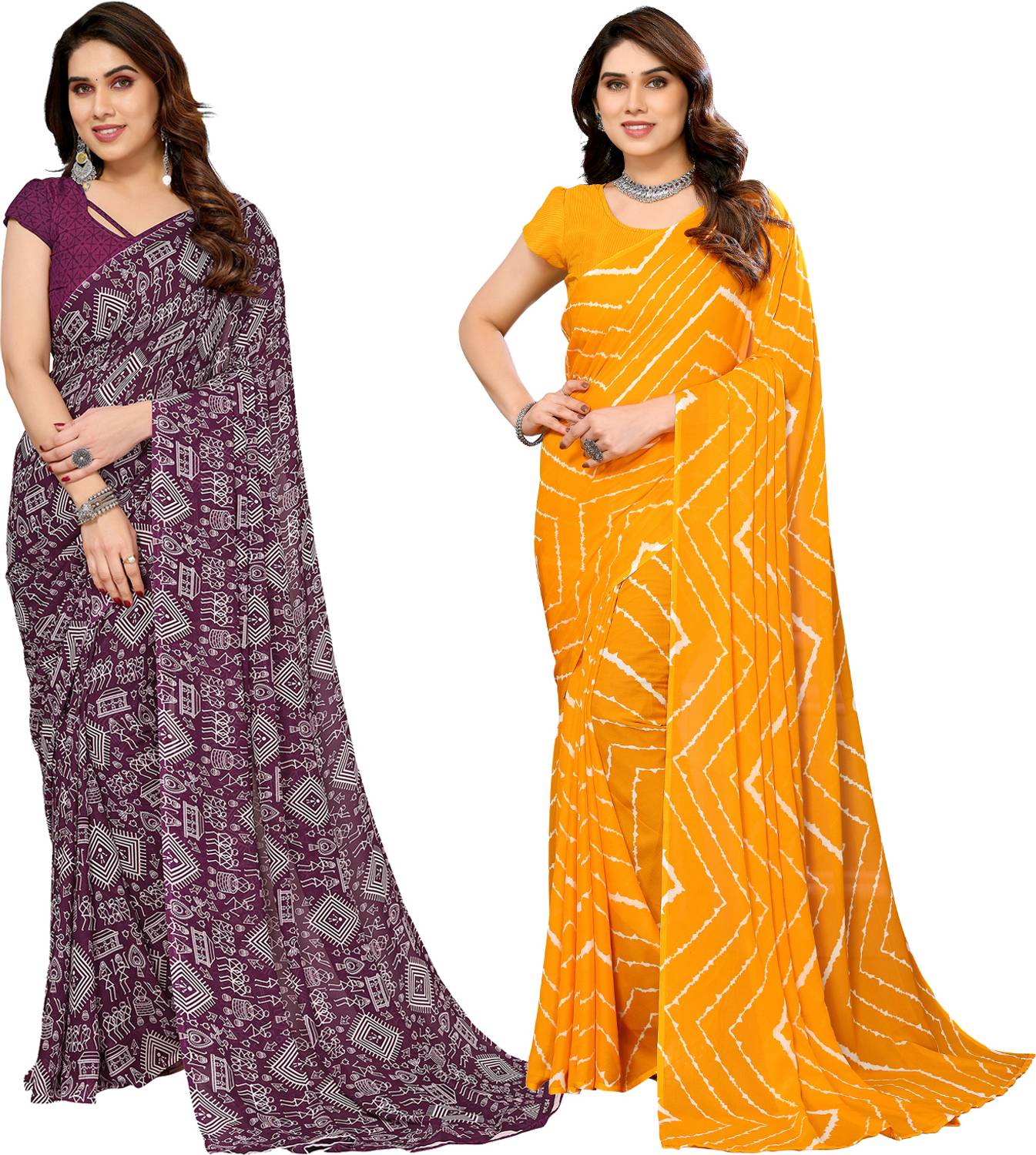 Anand Sarees Printed Bollywood Georgette Saree