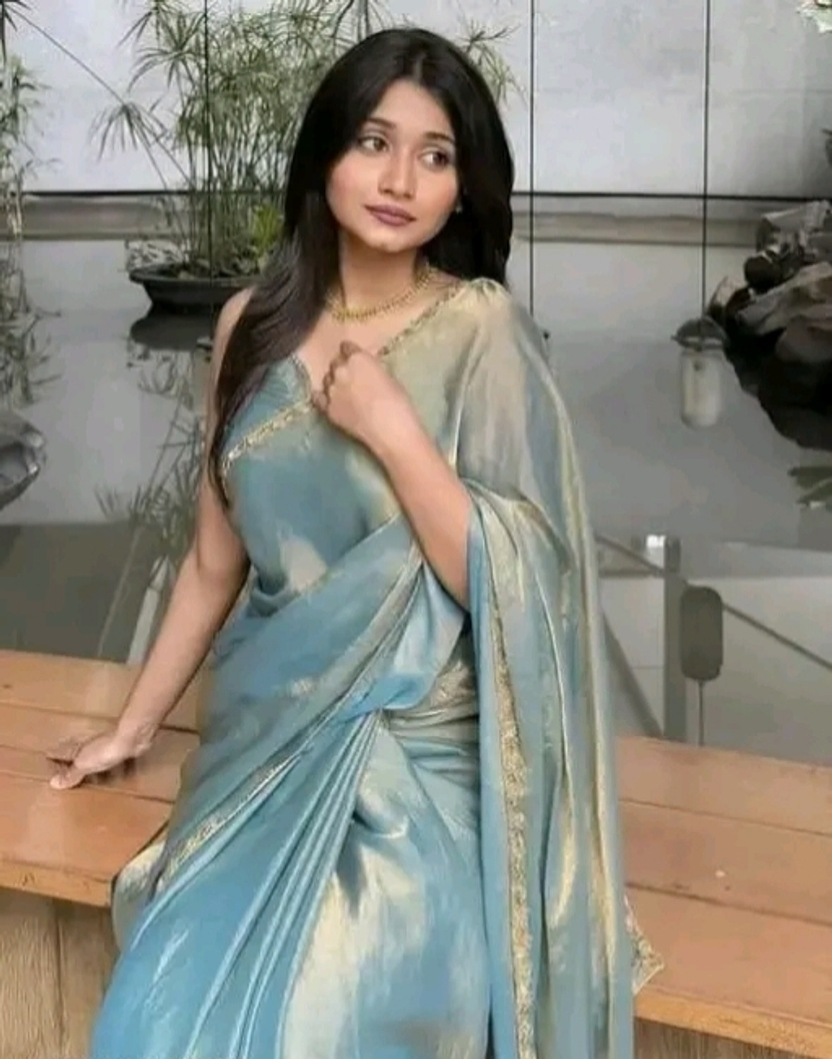 Image of AVKM Solid /Plain Daily Wear Chiffon Saree