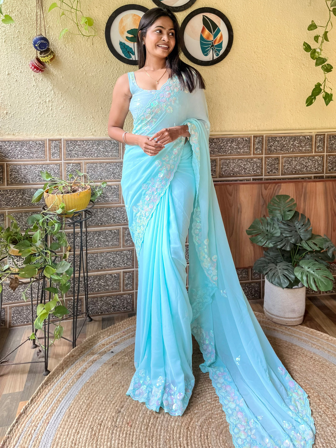 Image of Tasrika Embellished Bollywood Georgette Saree