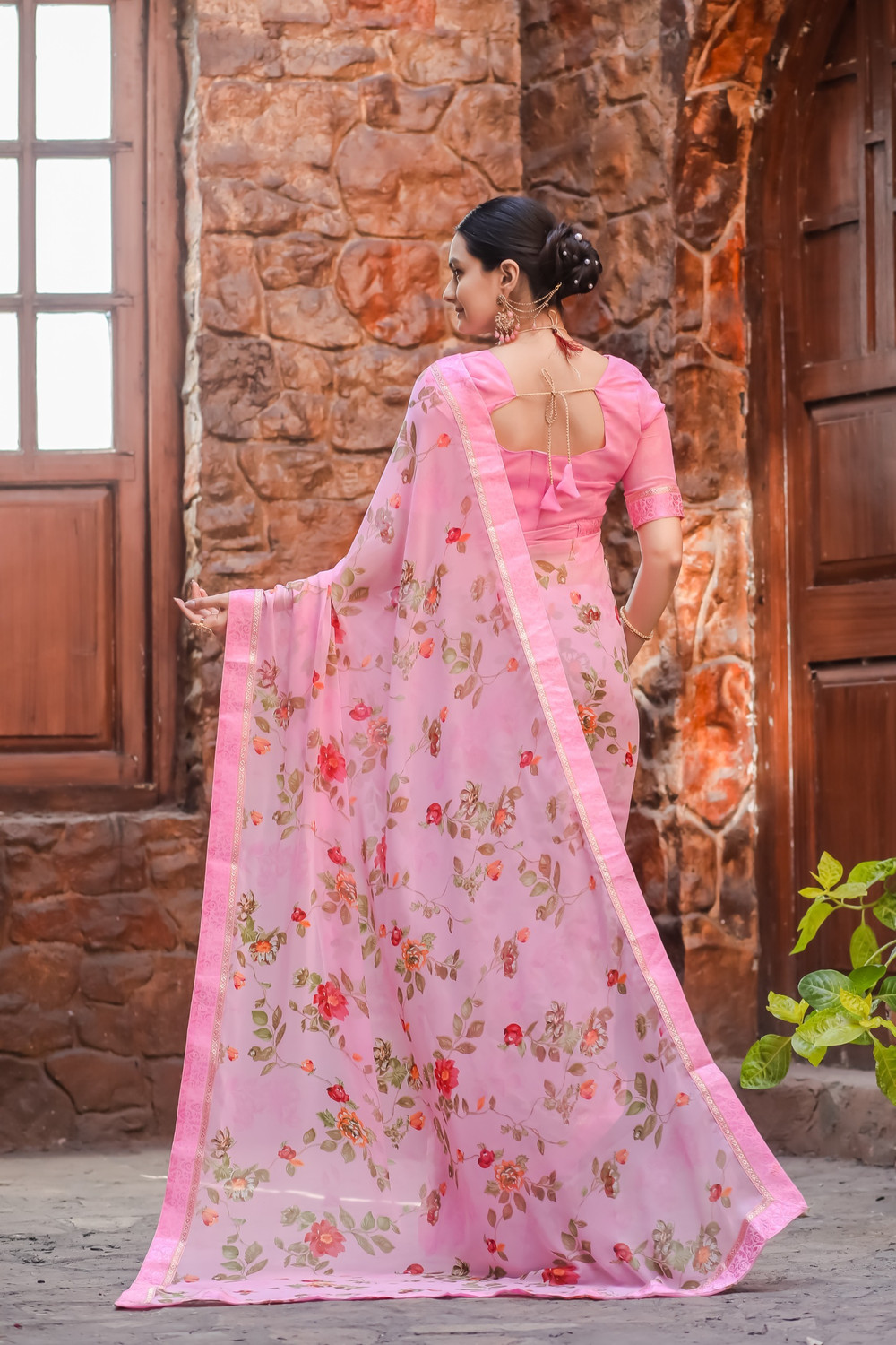 Image of bhavika silk mills Printed Daily Wear Georgette Saree