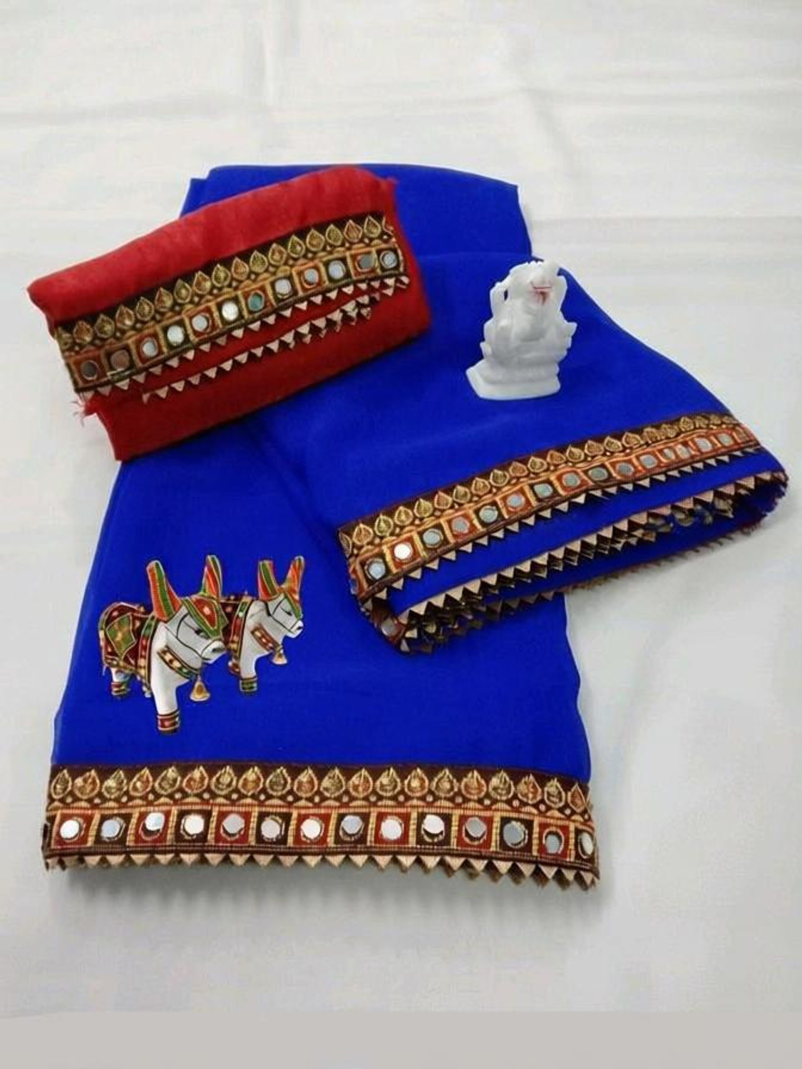 Image of OKTAT Embroidered Bollywood Georgette Saree