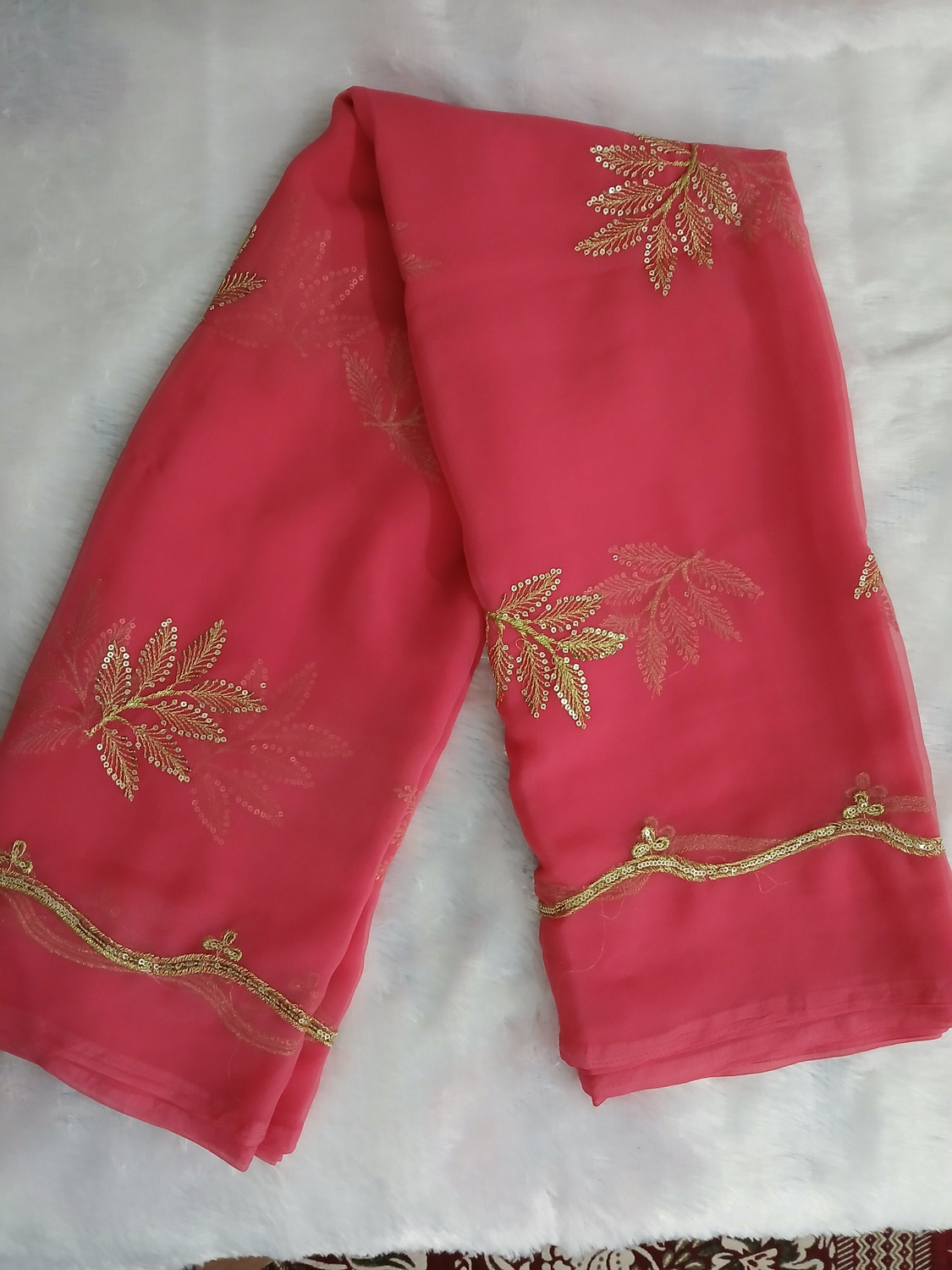Image of MAHARANISHA Embroidered Handloom Georgette Saree