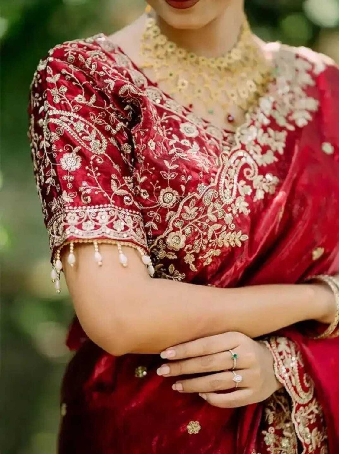 Image of PRABHUK Embroidered Bollywood Satin Saree