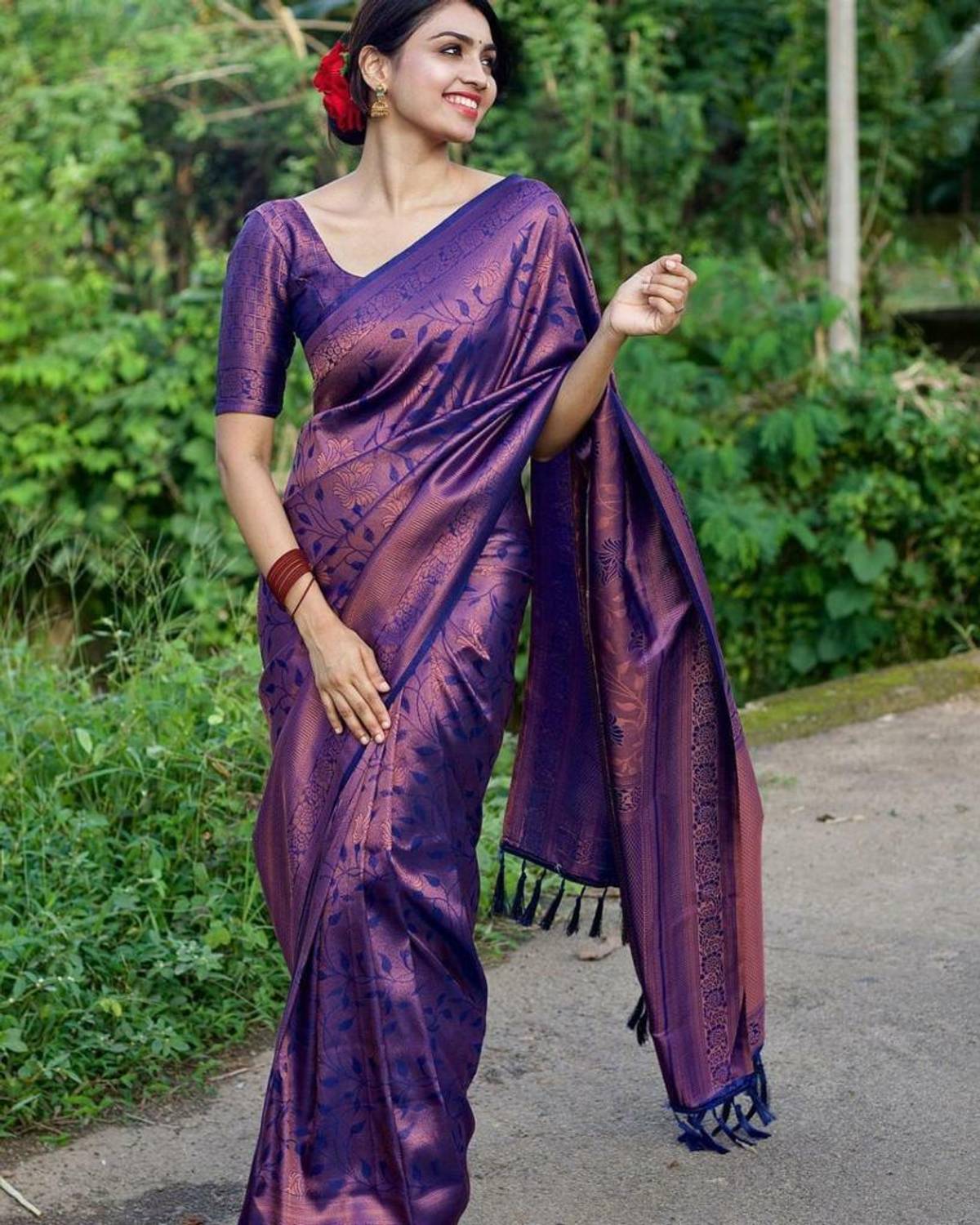 Bond Woven, Self Design Mysore Art Silk, Pure Silk Saree