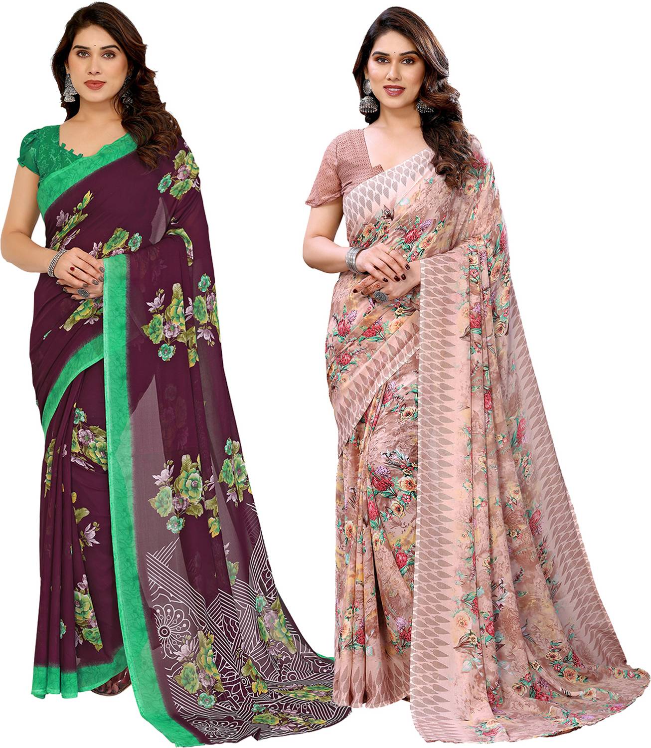 Anand Sarees Printed Daily Wear Georgette Saree